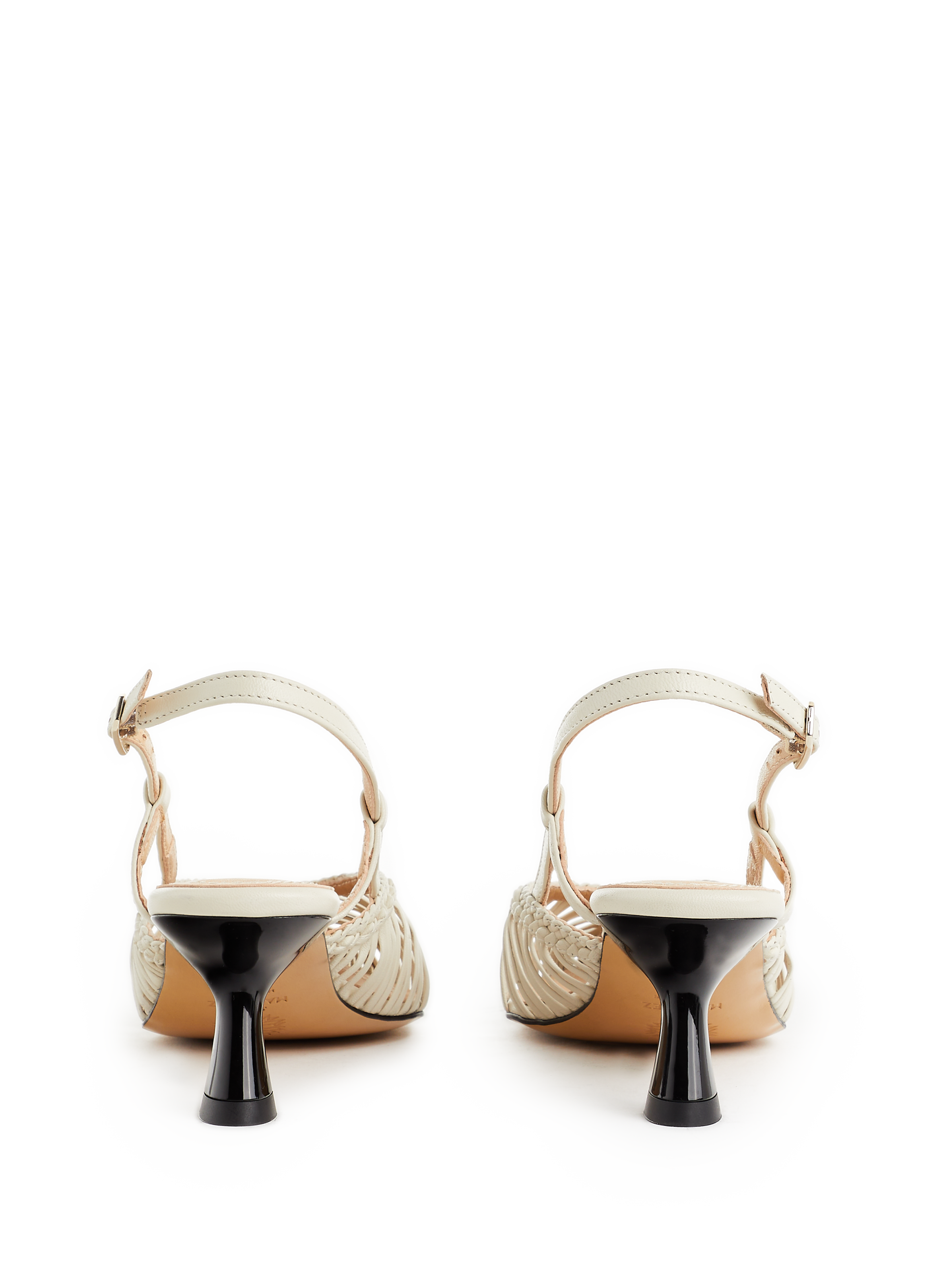 Slingback Acacias en cuir SOULIERS MARTINEZ Blanc