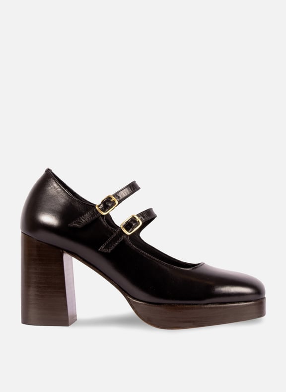 Babies plateforme cuir Noir by JULES & JENN JULES & JENN Babies plateforme cuir Noir