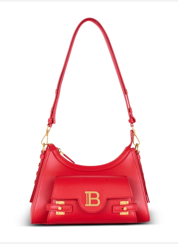 Sac b-buzz hobo en cuir de veau Rouge by BALMAIN BALMAIN Sac b-buzz hobo en cuir de veau Rouge