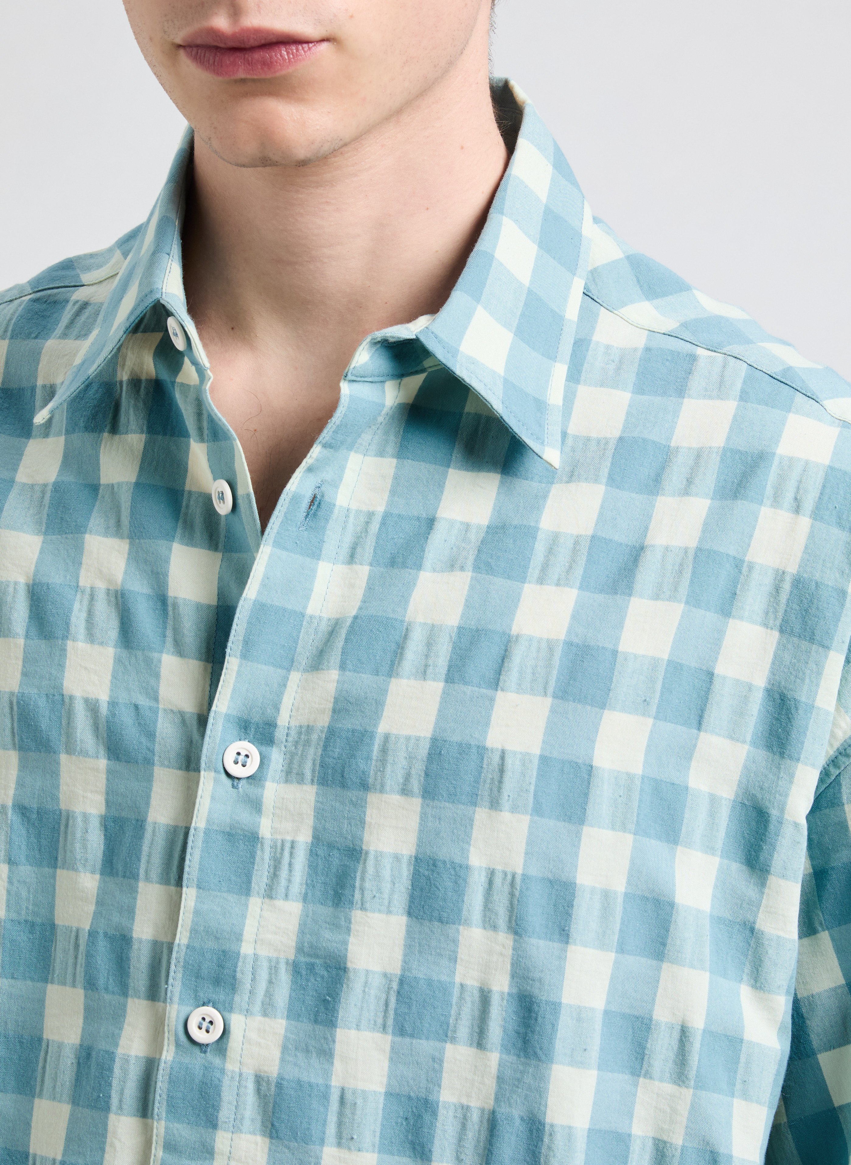 Checked Shirt Fichy SAISON 1865 Blue