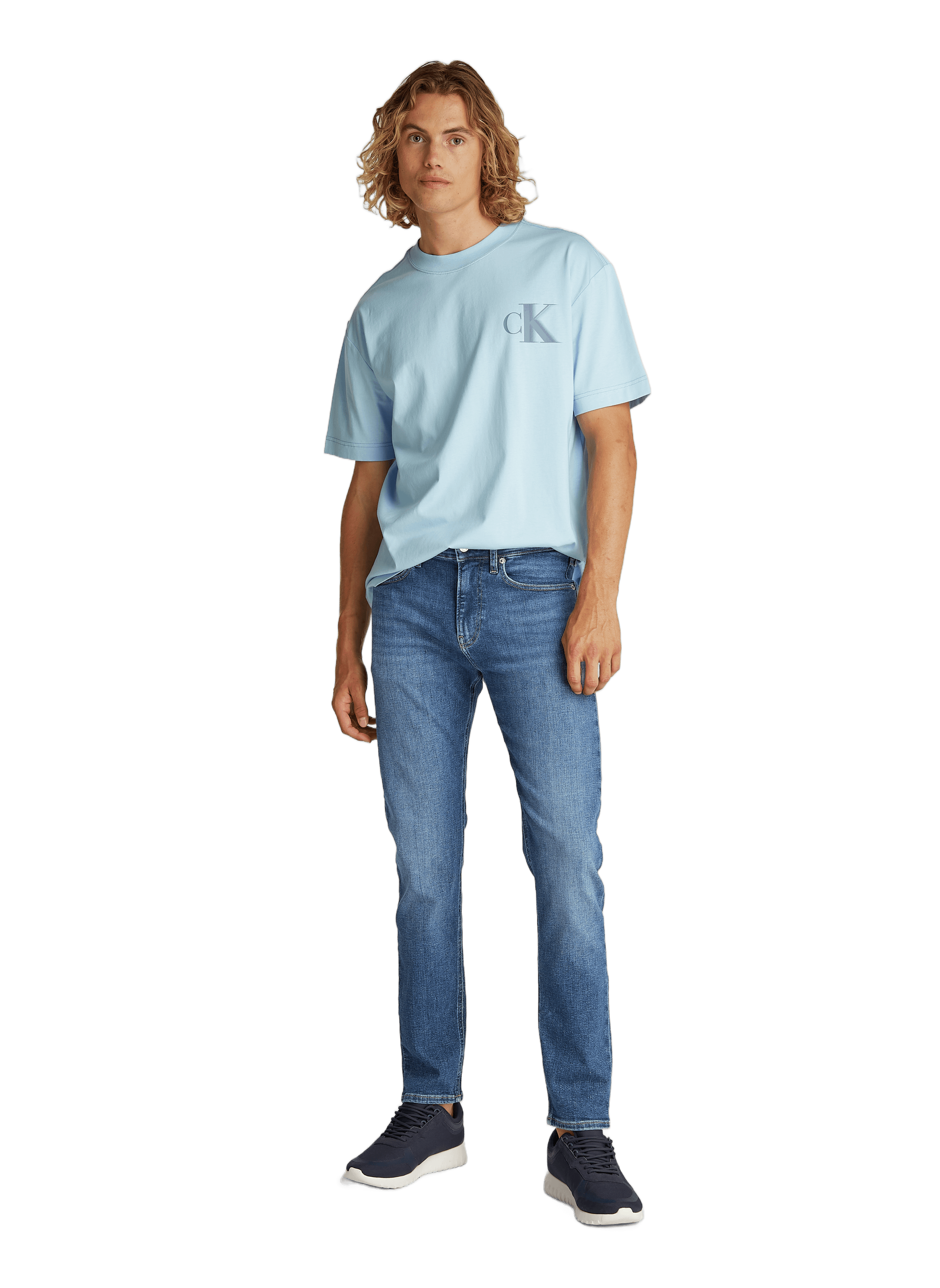 Cotton T-shirt CALVIN KLEIN Blue