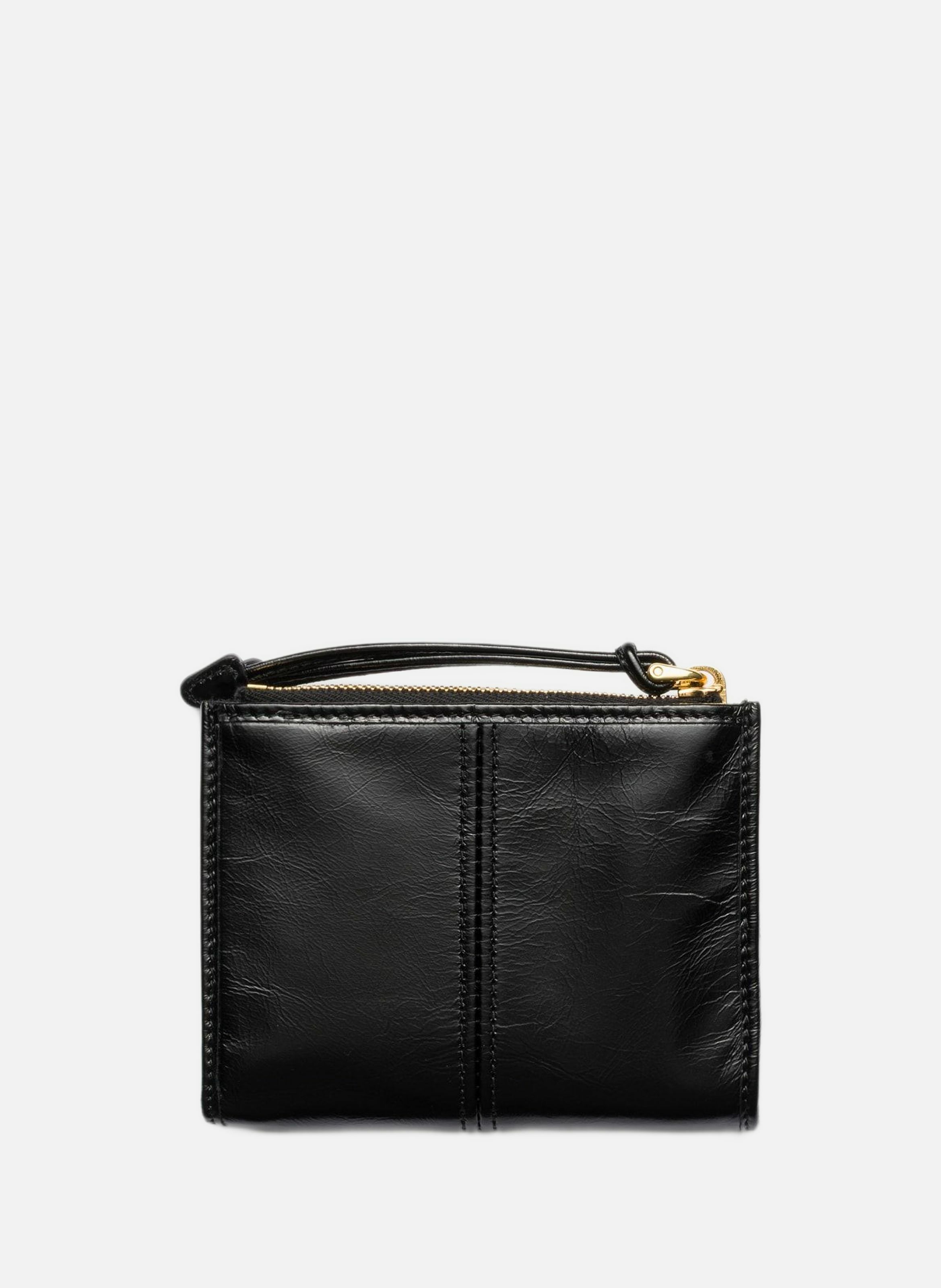 Petit portefeuille en cuir PRADA Noir