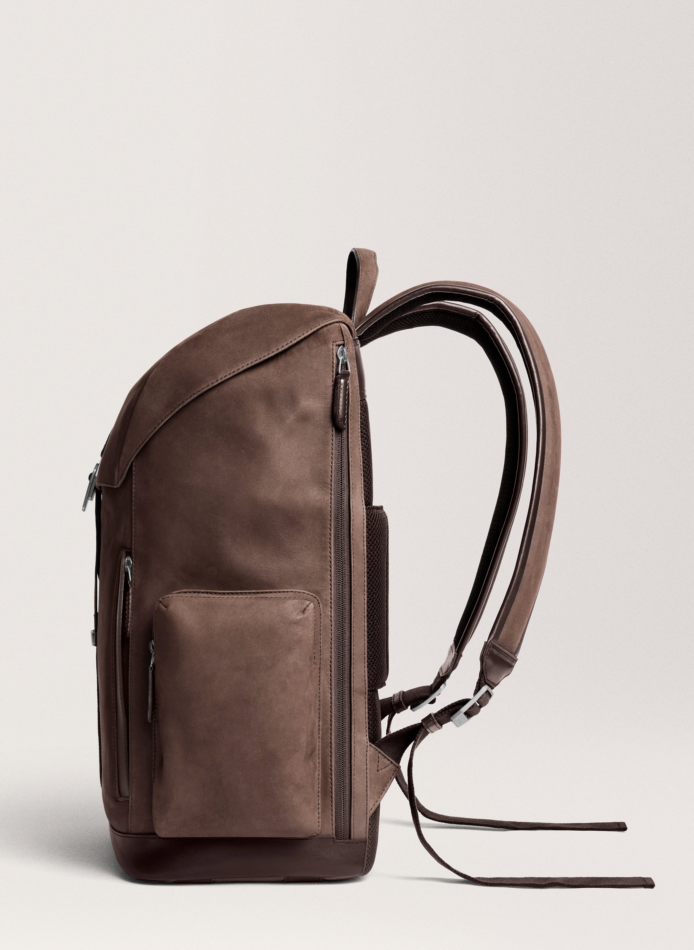 Sac à dos 'Traverse' en cuir nubuck CARL FRIEDRIK Marron