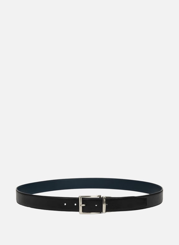 Small belt - Ceinture Cuir Lisse Homme Black by LANCASTER LANCASTER Small belt - Ceinture Cuir Lisse Homme Black