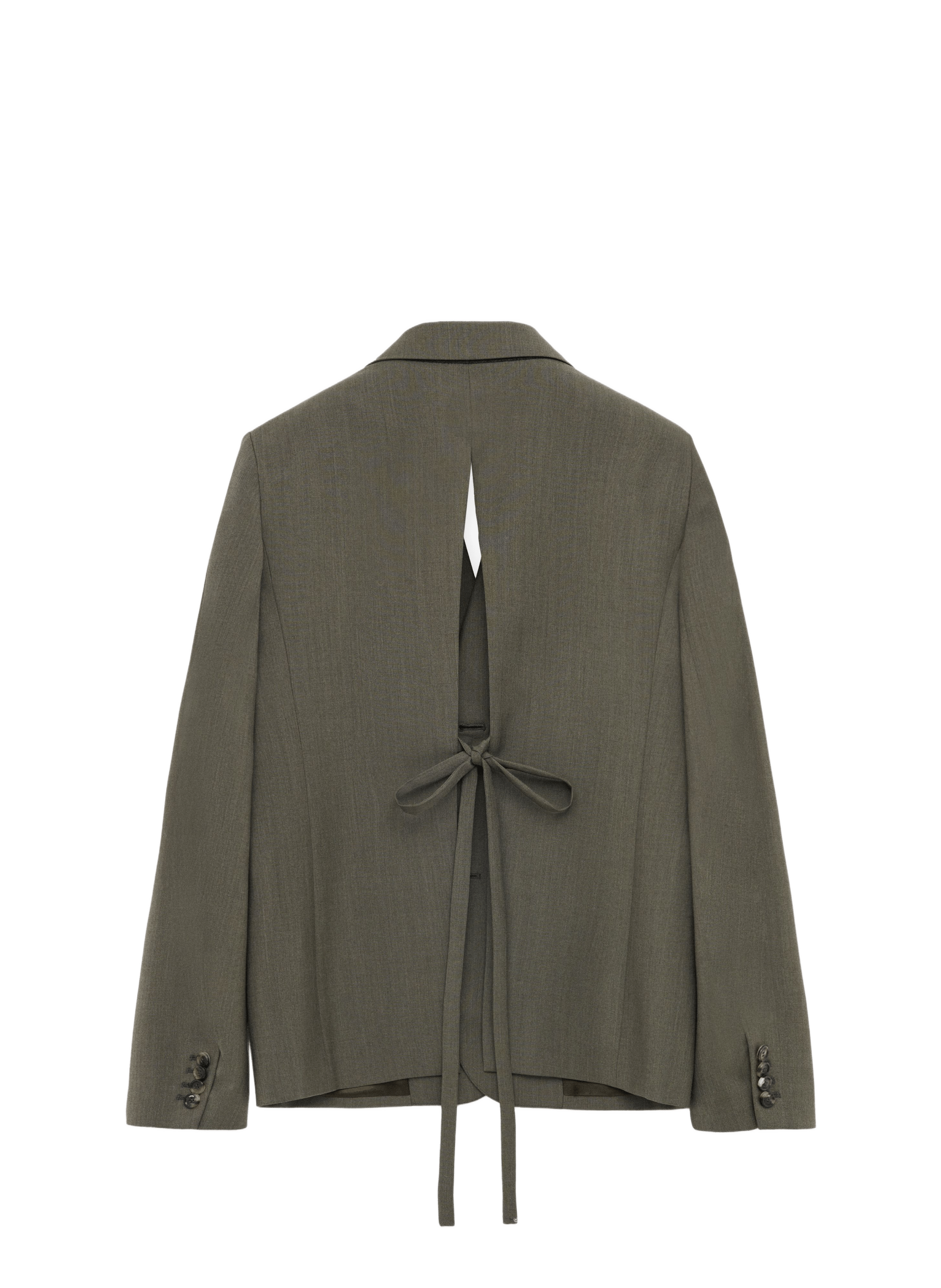 Straight wool blend blazer LOEWE Green