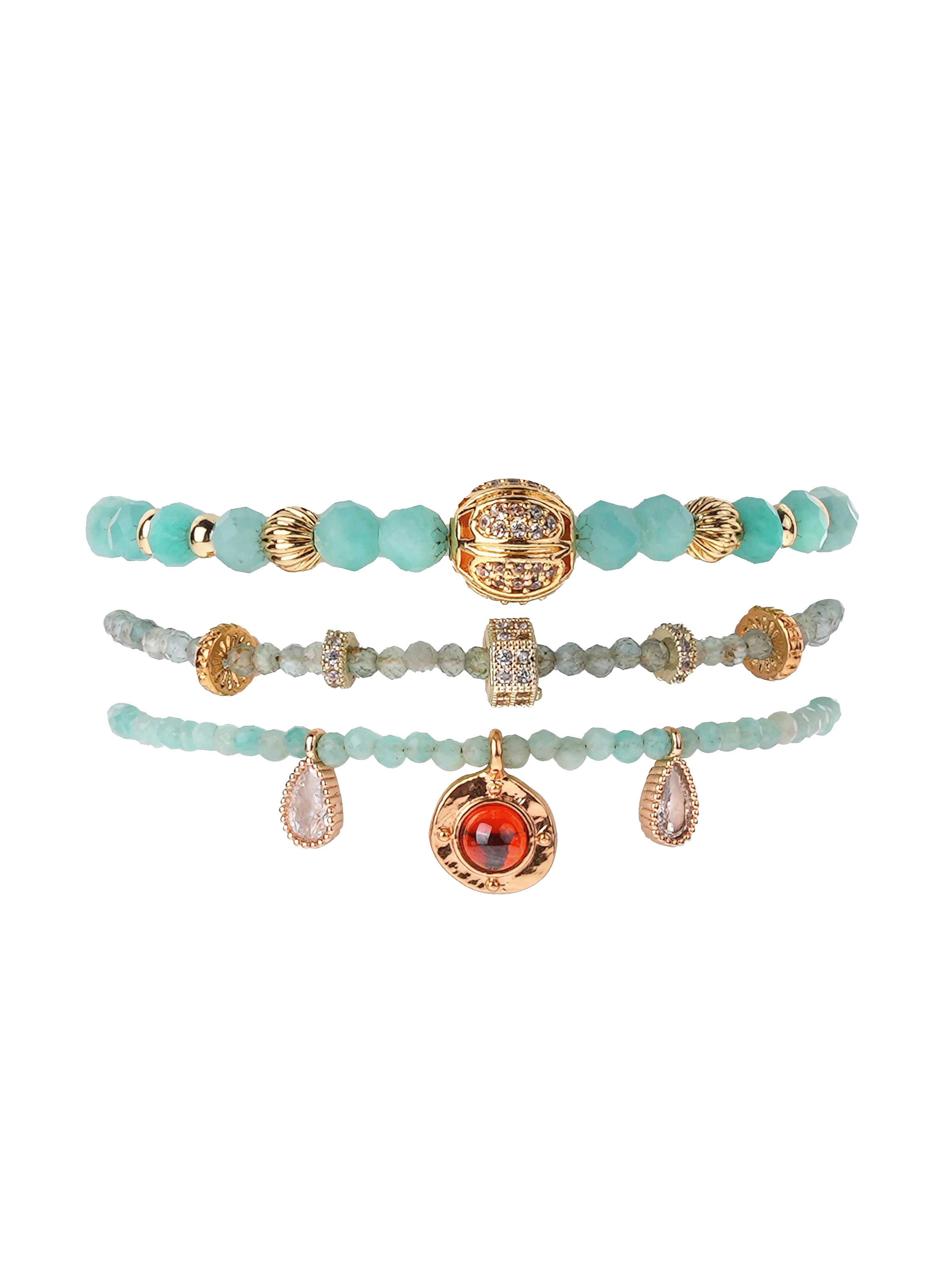 Bracelet multiliens de perles réglable panto HIPANEMA Bleu