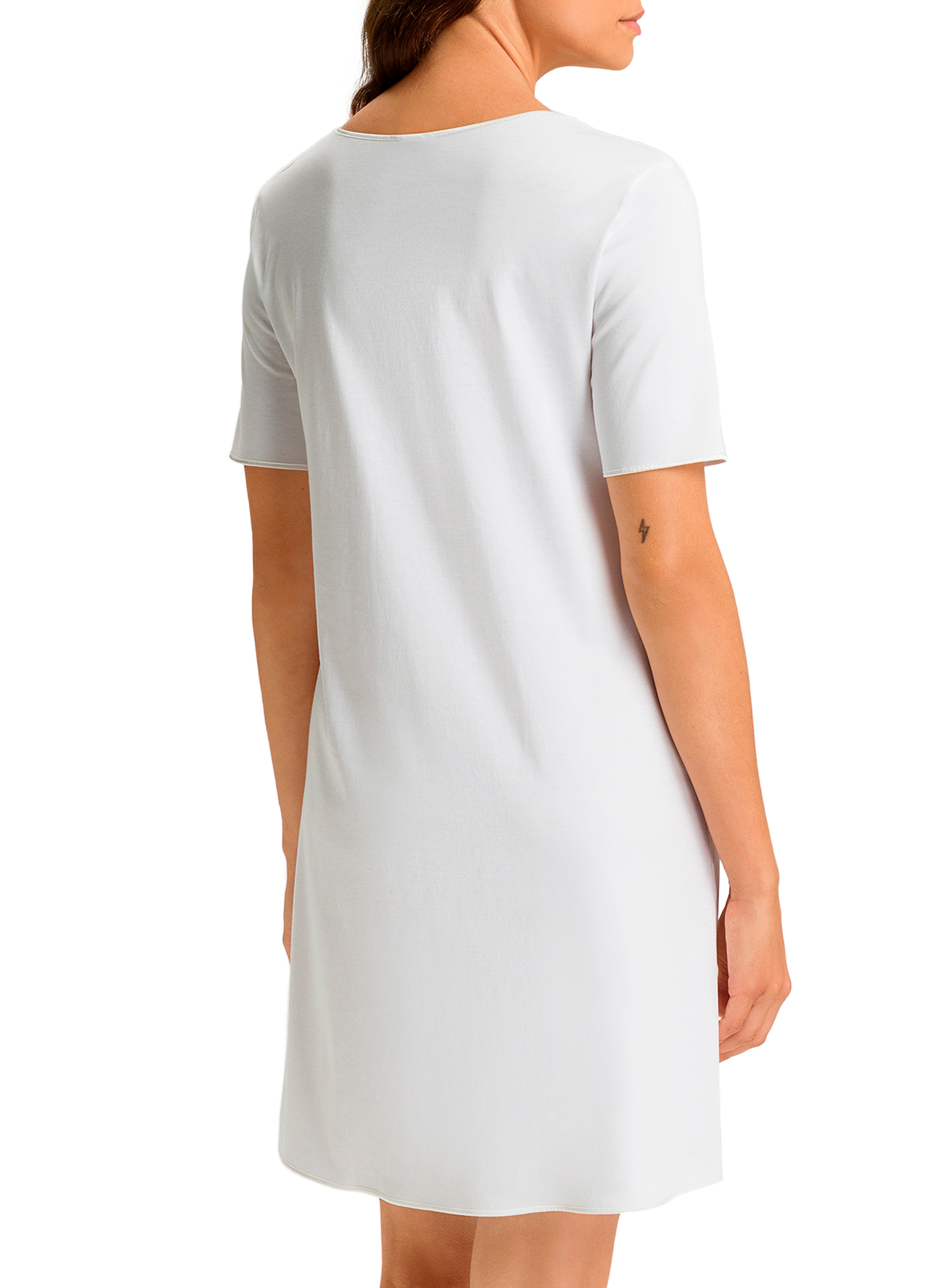 Chemise de nuit en coton Blanc