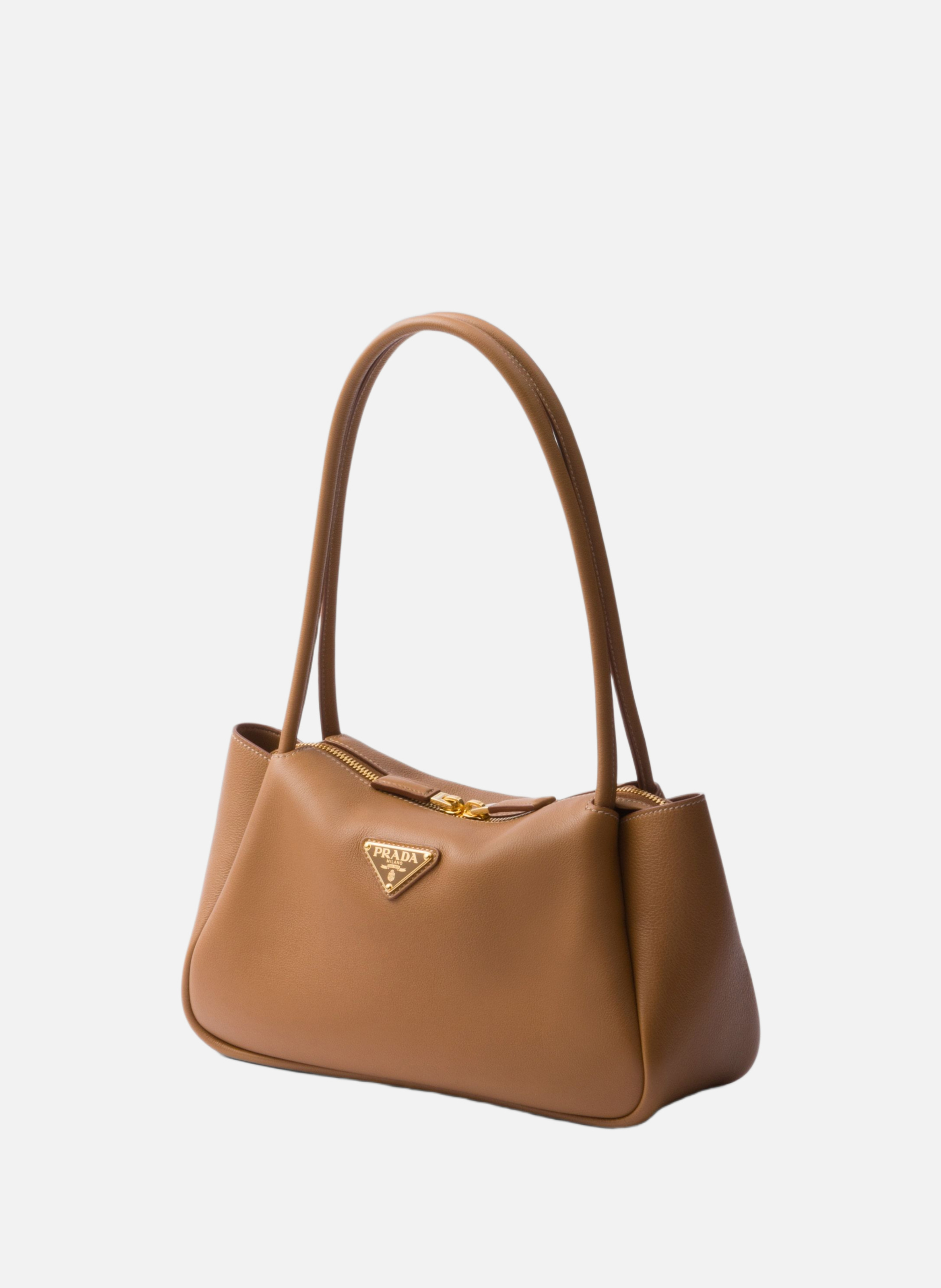 Sac à bandoulière prada darling en cuir PRADA Marron