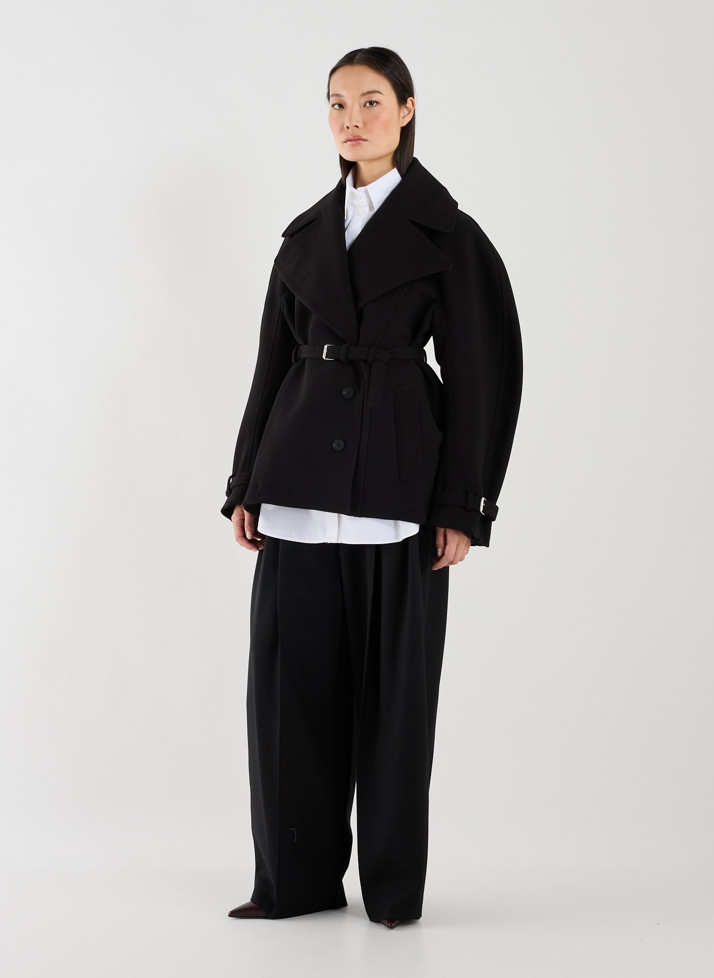 Le trench court Ovalo  JACQUEMUS Noir