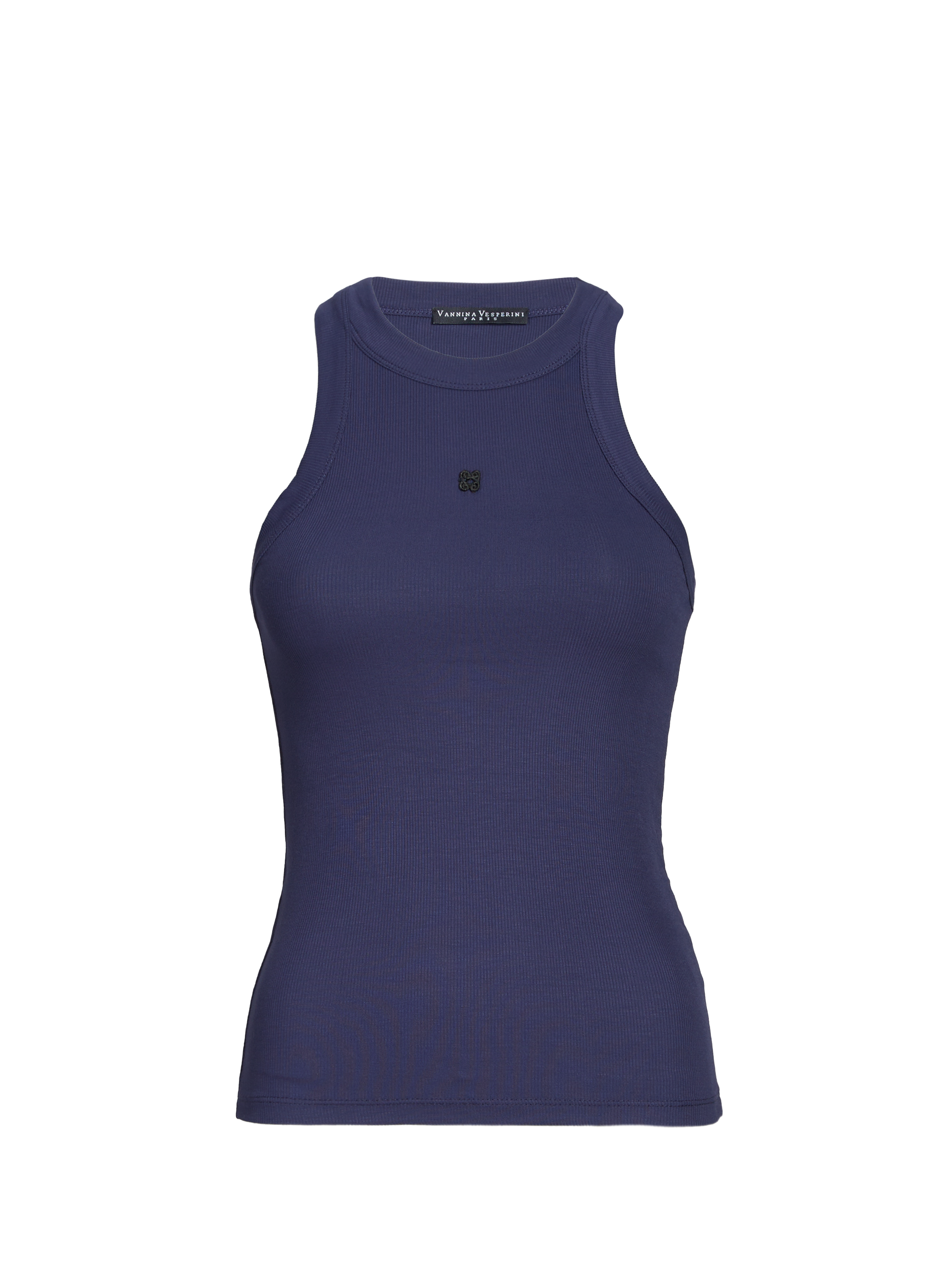 VANNINA VESPERINI Débardeur Audrey en coton Bleu