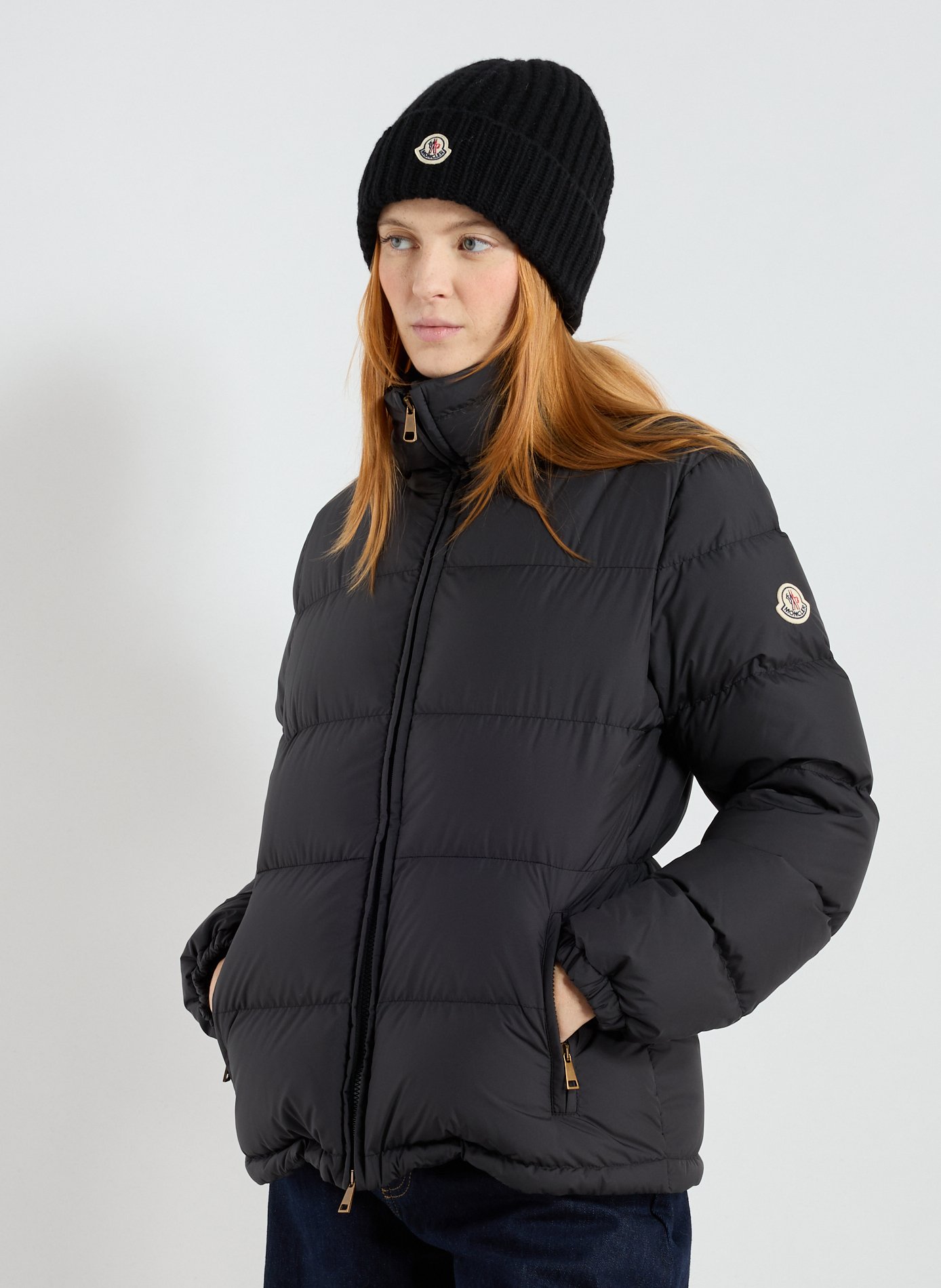 Doudoune matelassée à col montant Noir by MONCLER MONCLER Doudoune matelassée à col montant Noir