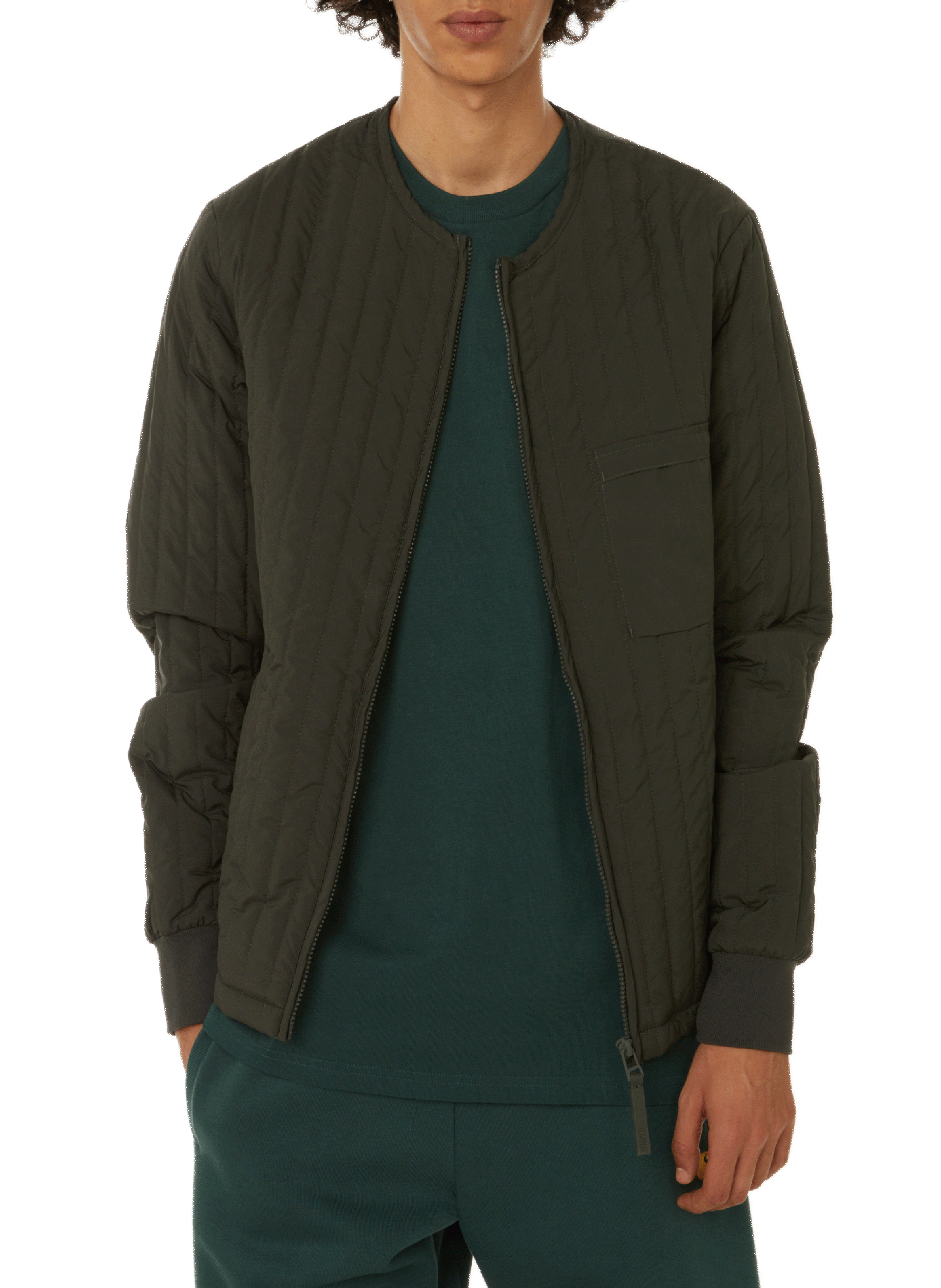 RAINS Veste courte ouatinée Vert