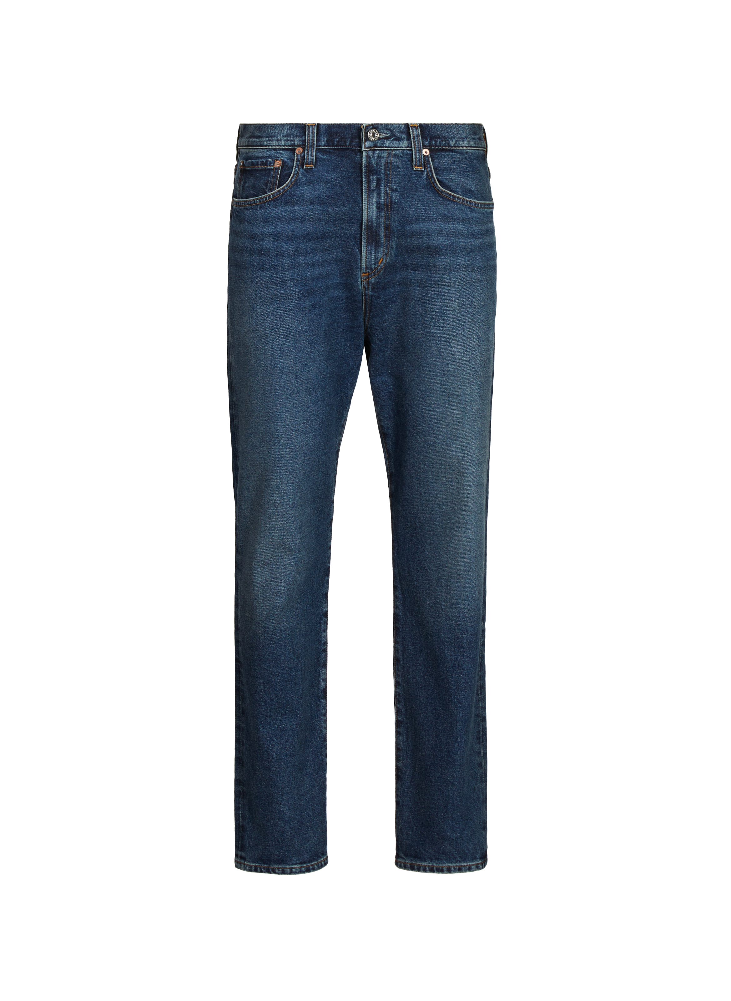 AGOLDE Jean cinq poches en coton mélangé Bleu