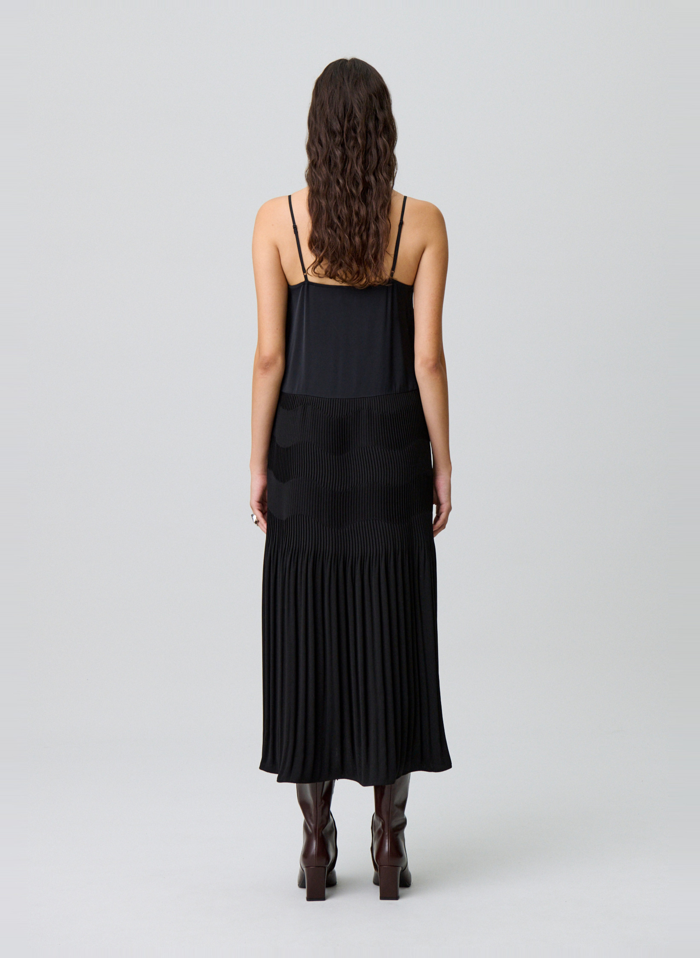 Robe midi col v riley CLAUDIE PIERLOT Noir