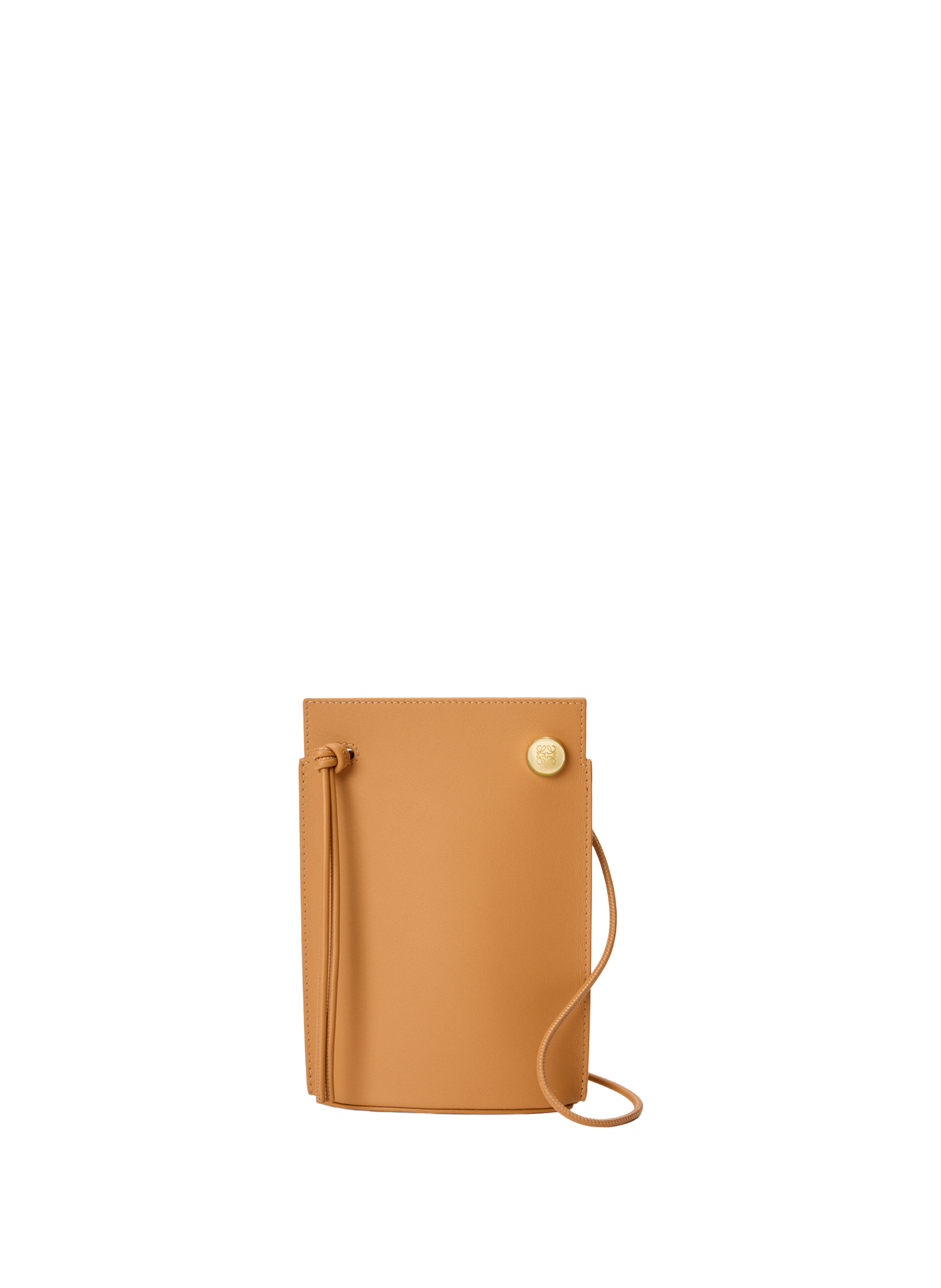 Pebble Dice Pocket in classic calf leather. LOEWE Brown