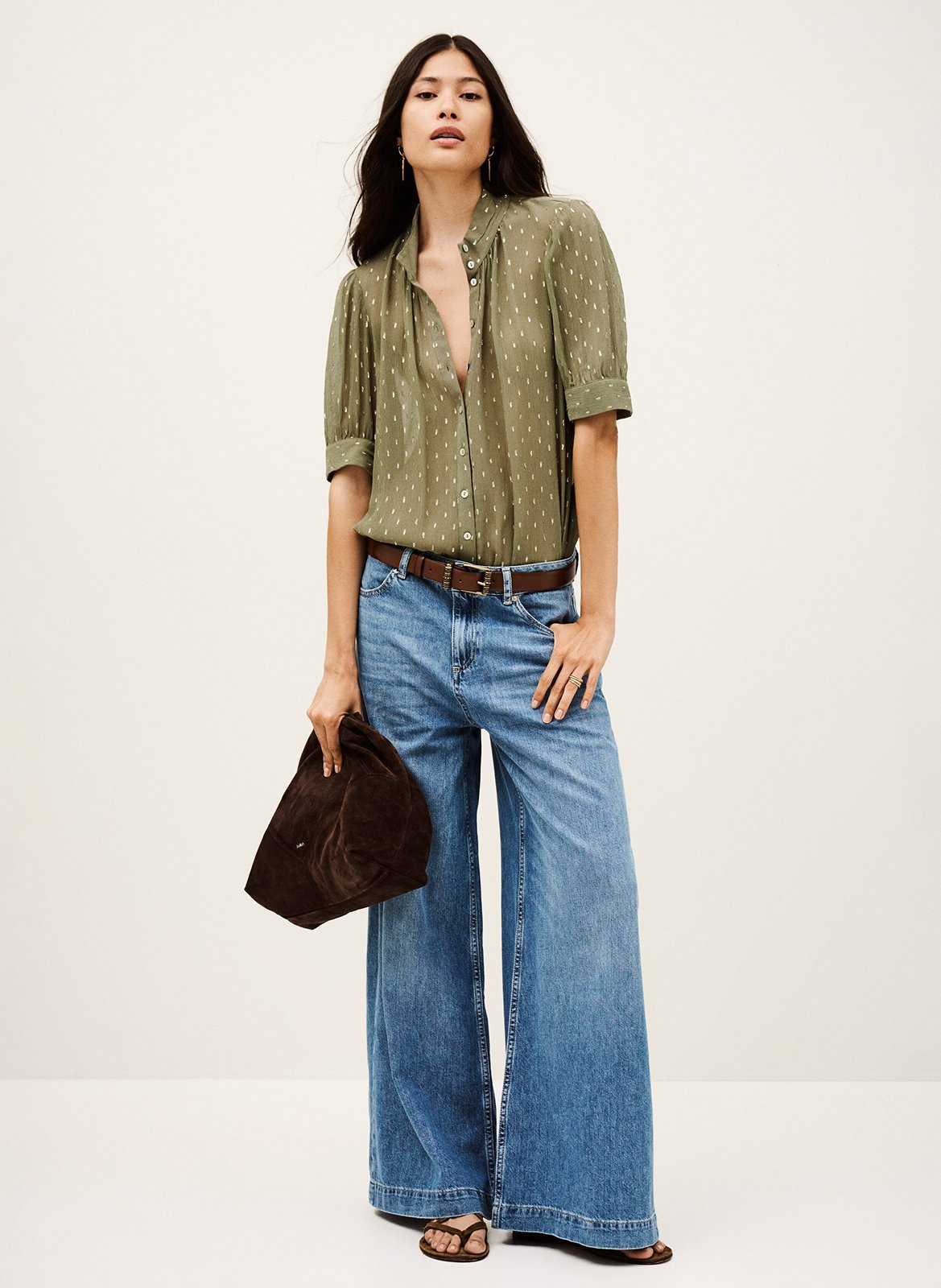 Jean large musc BA&SH Bleu