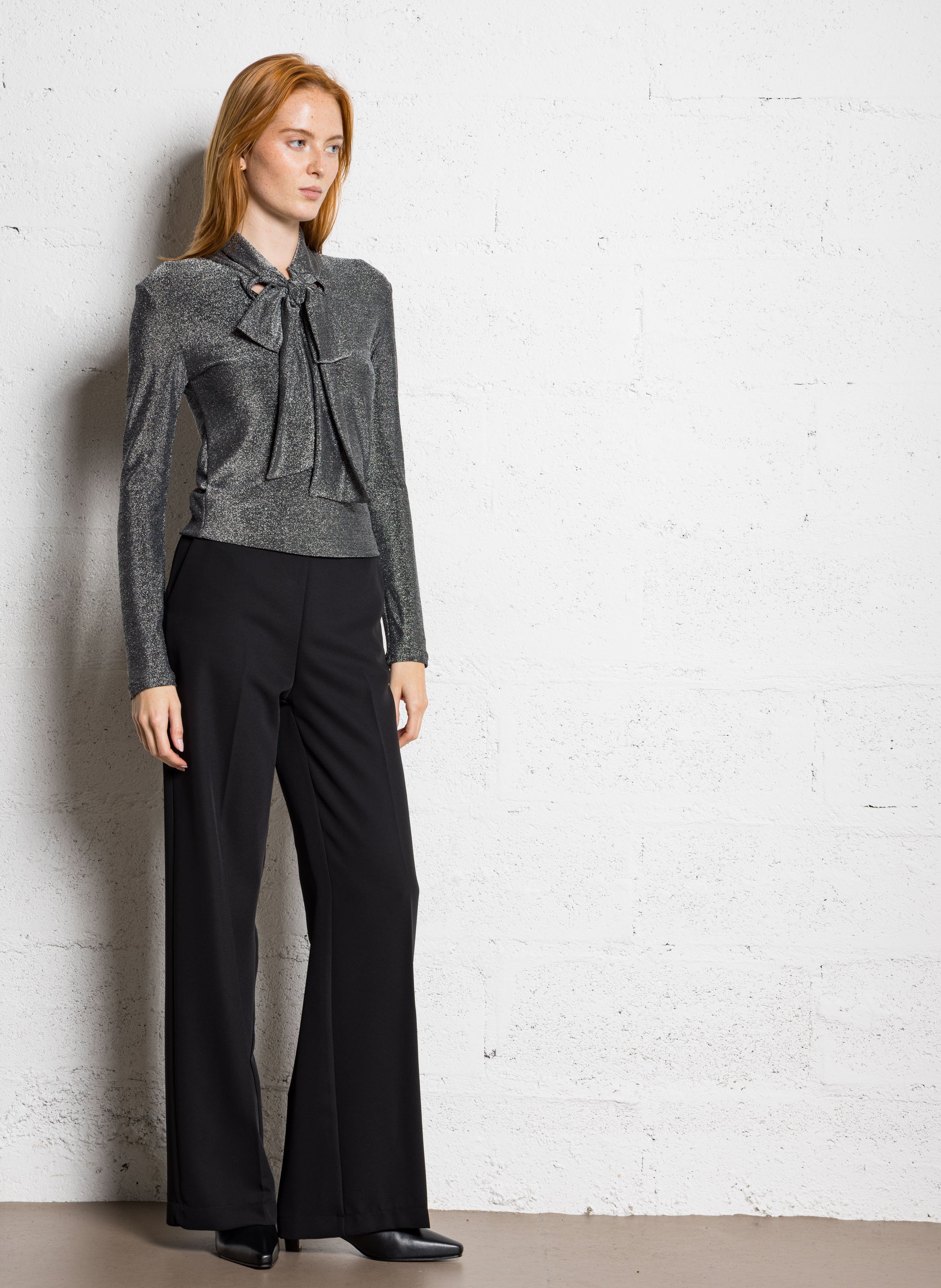 Top droit pailleté IKKS Argent