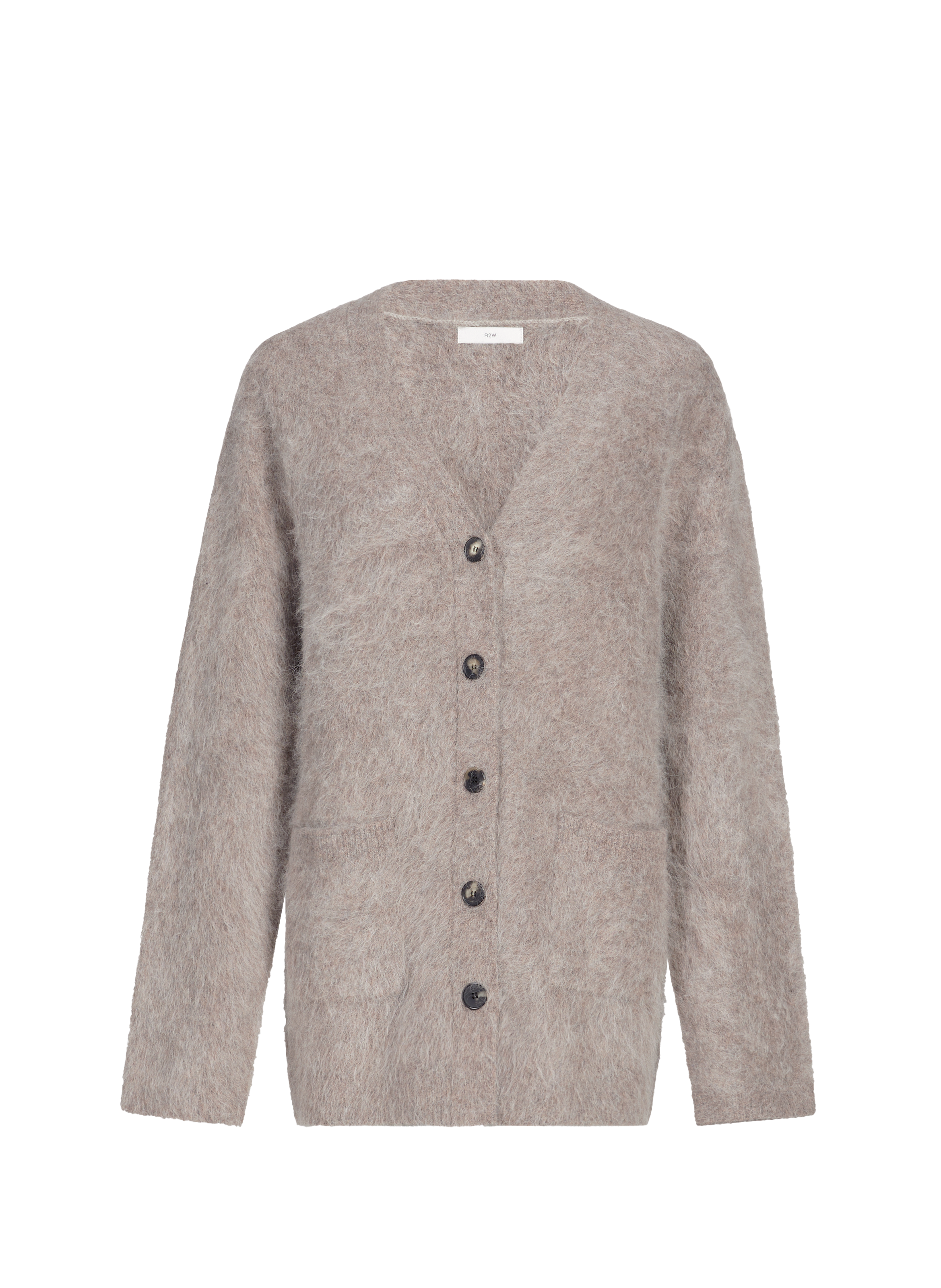 Cardigan en alpaga mélangé R2W Marron