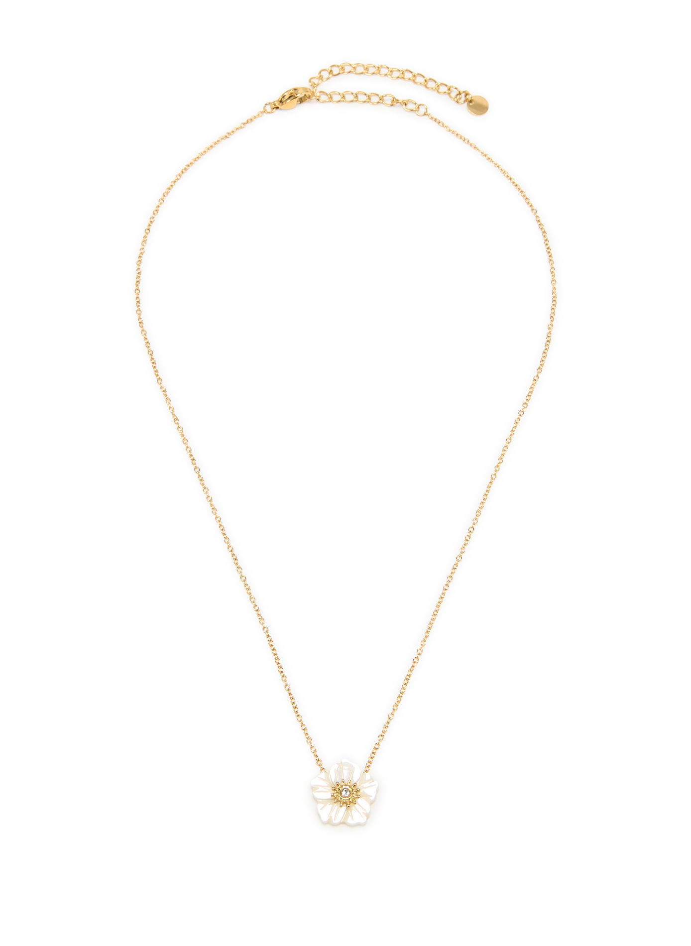 Collier avec pendentif floral AU PRINTEMPS PARIS Blanc