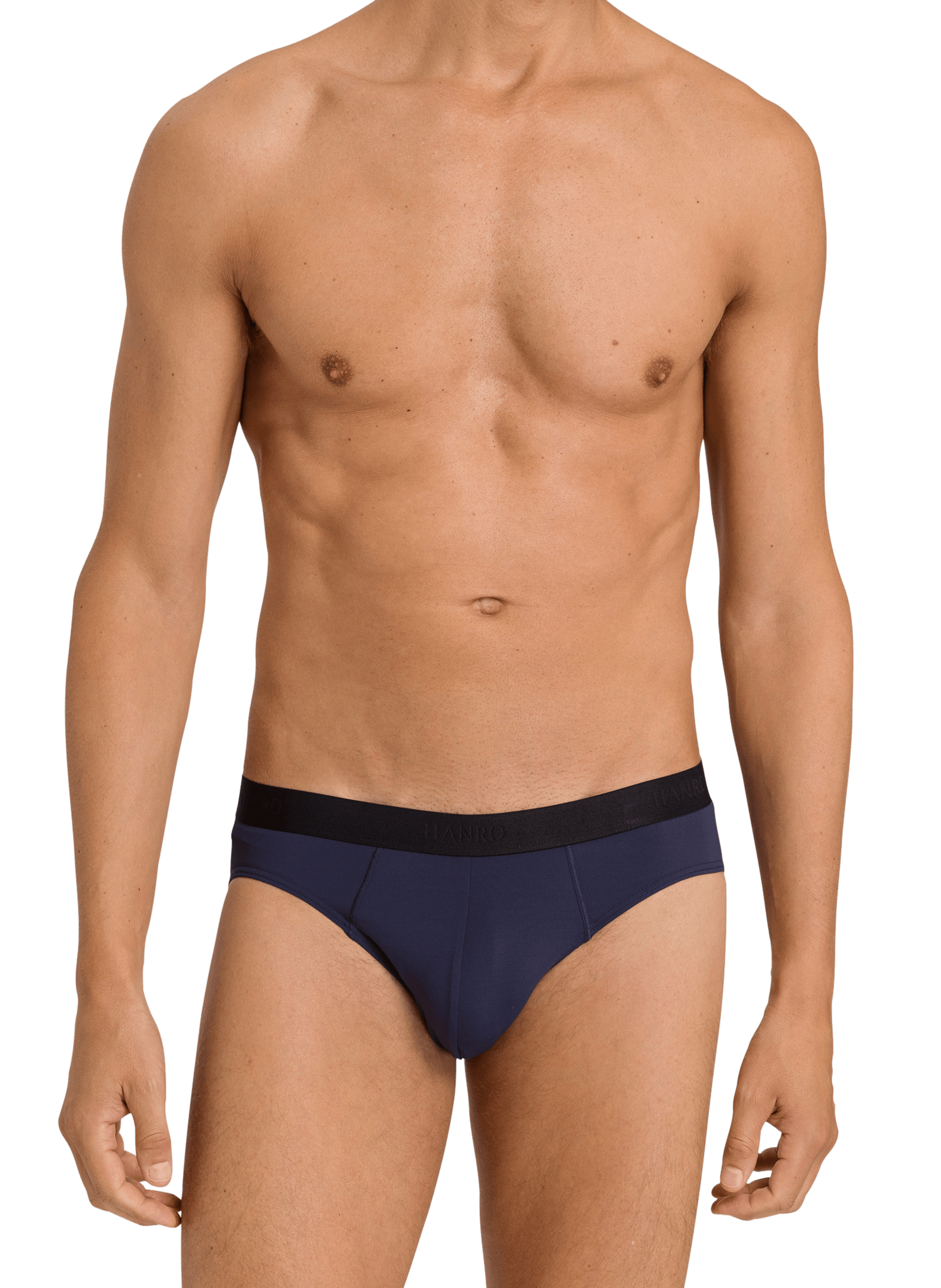 Plain polyamide briefs HANRO Blue