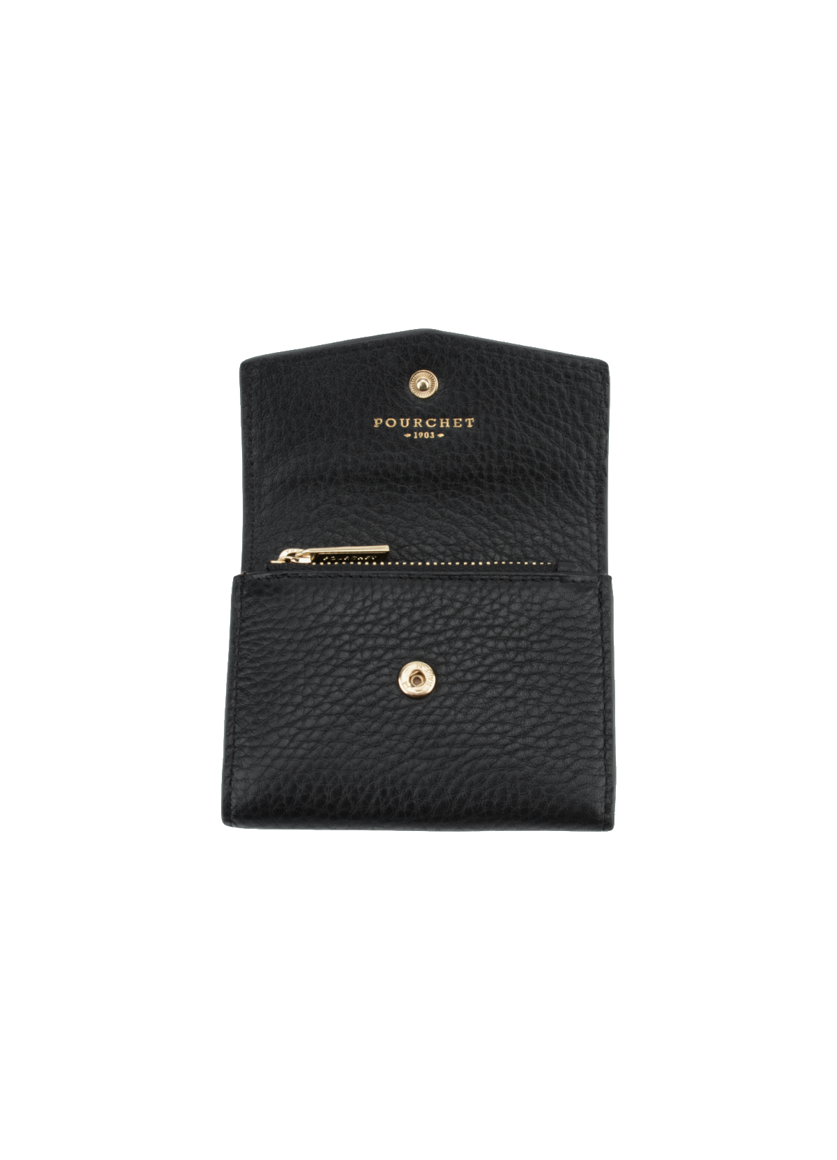 Club | porte-monnaie pm en cuir de veau POURCHET Noir