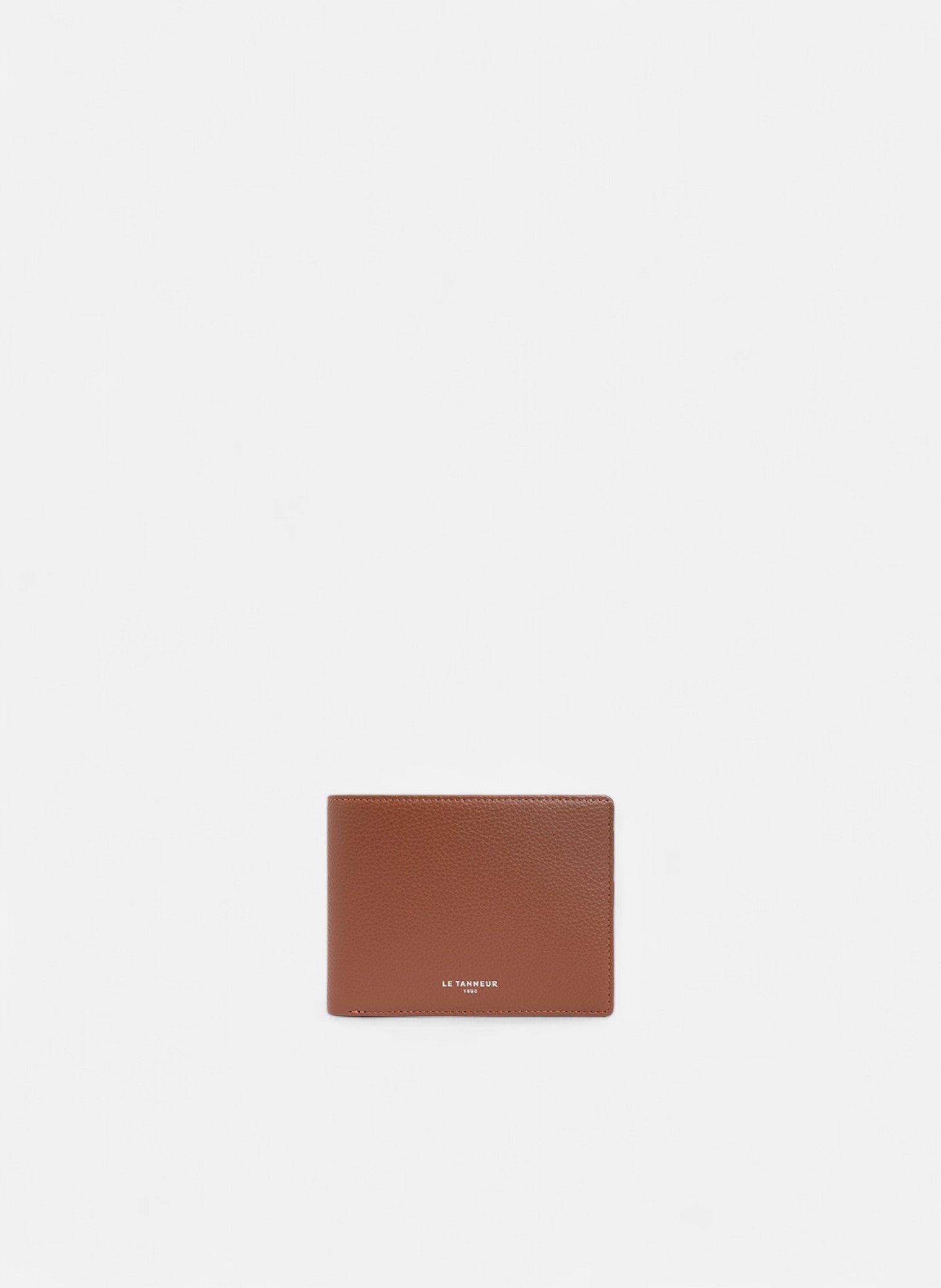 Portefeuille zippé horizontal emile en cuir grainé MarronLE TANNEUR