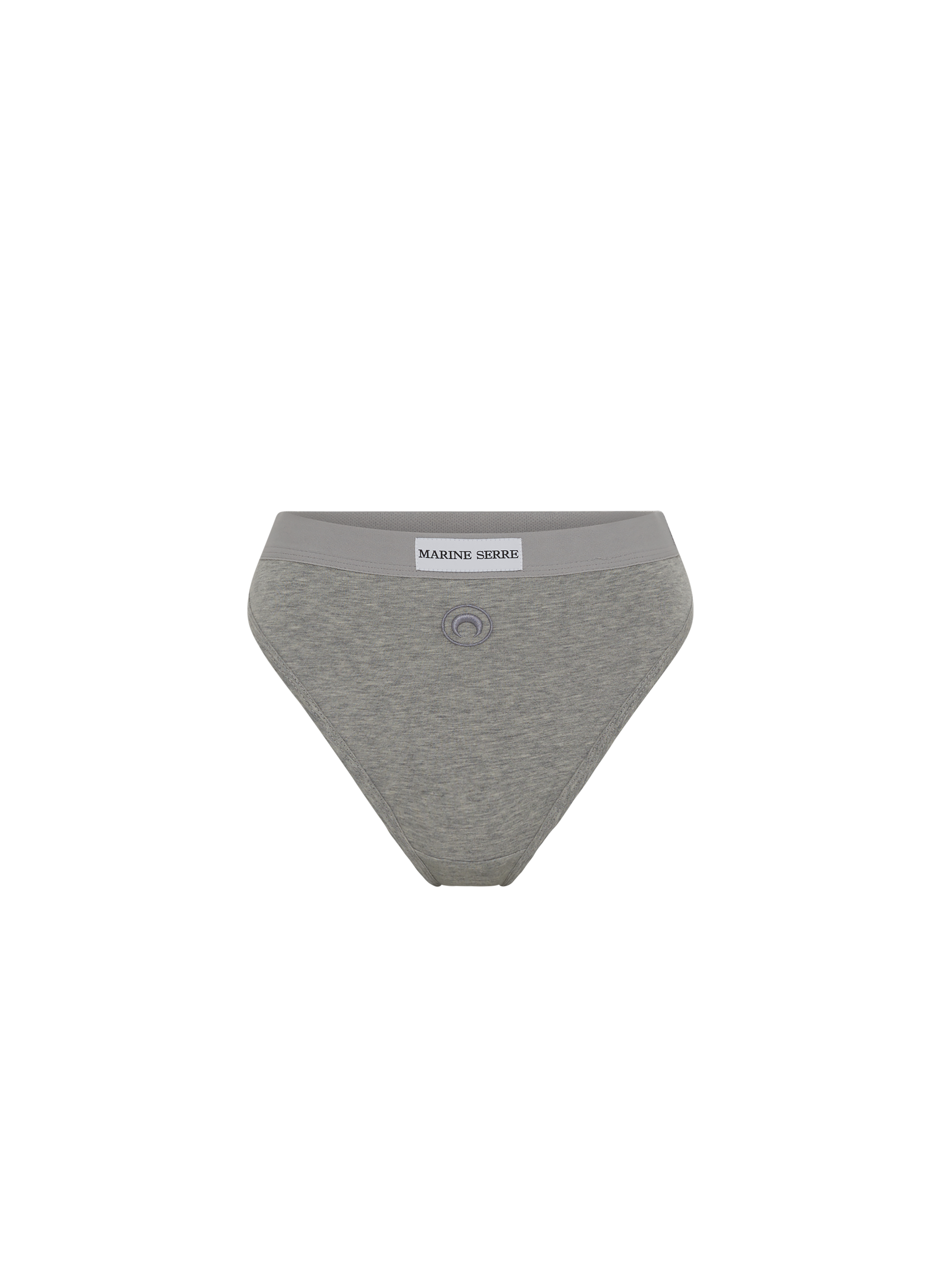 Culotte taille haute logo moon en jersey stretch MARINE SERRE Gris