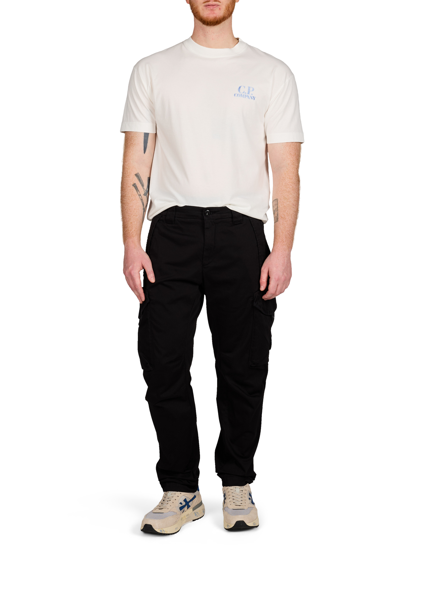 Baskets basses bi-matière Mick PREMIATA Blanc