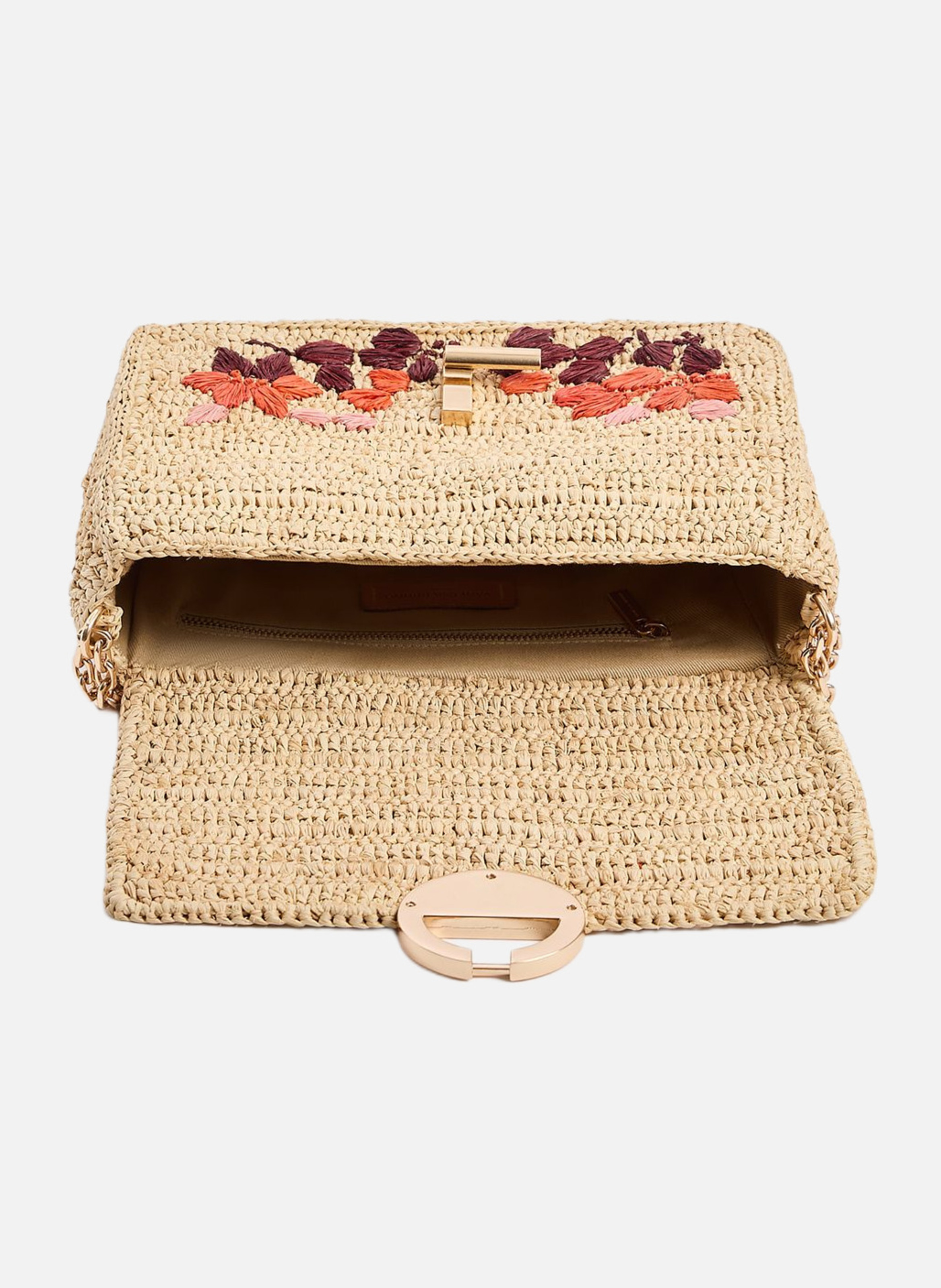 Moyen sac moon en raphia VANESSA BRUNO Multicolore