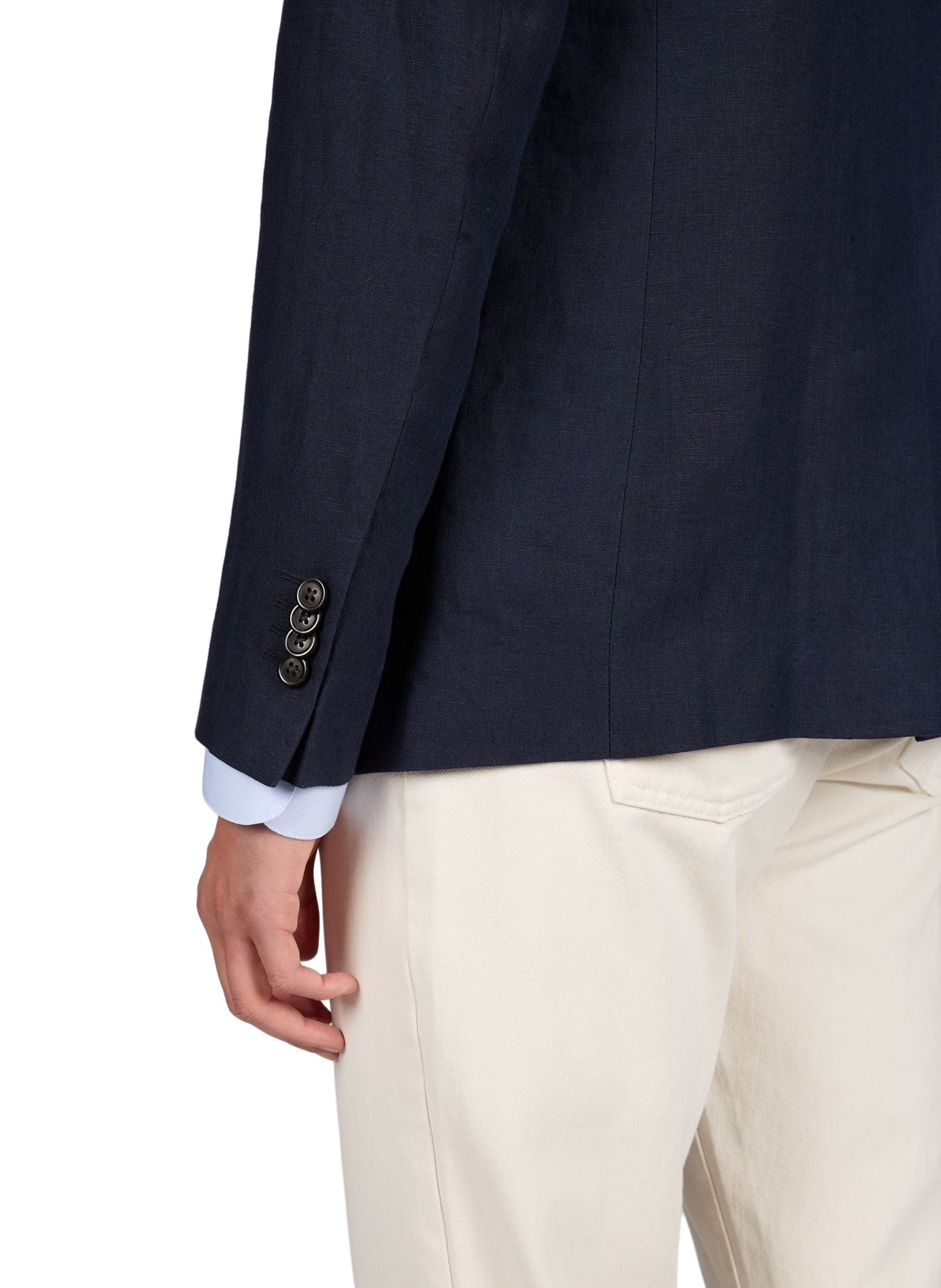 Freud straight linen blazer. LAFAURIE Blue