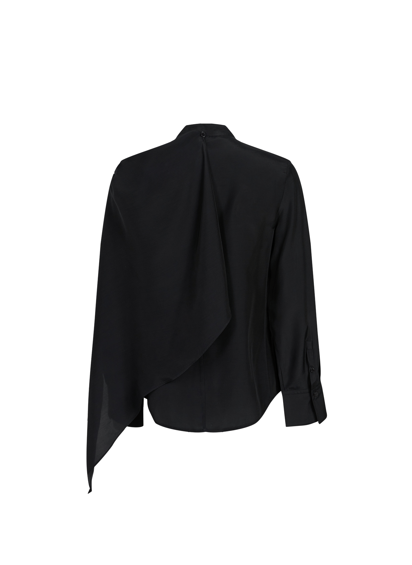 Blouse droite unie avec cape SANDBEIGE Noir