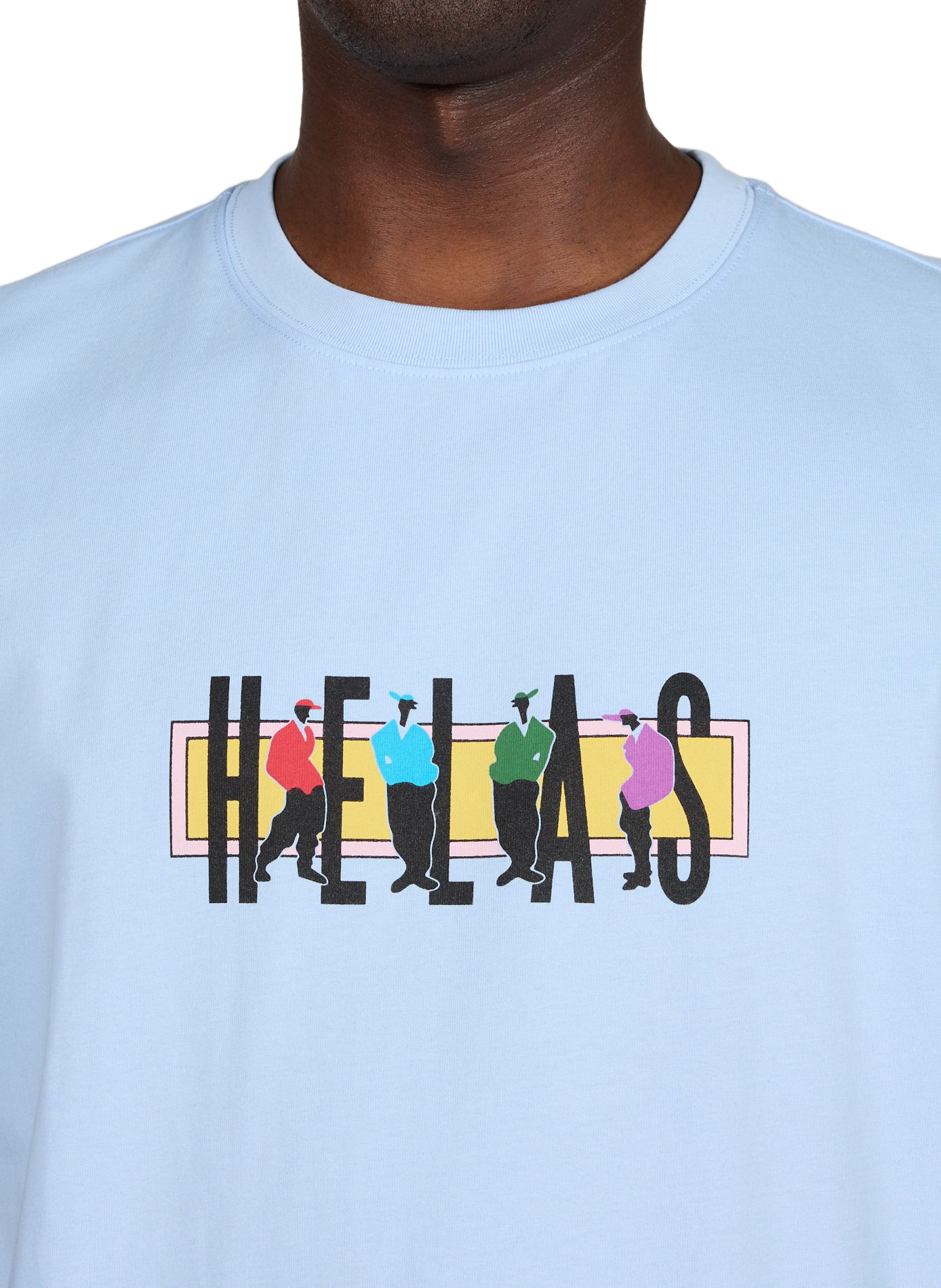 Printed Ibiz Tee cotton T-shirt HELAS CAPS Blue