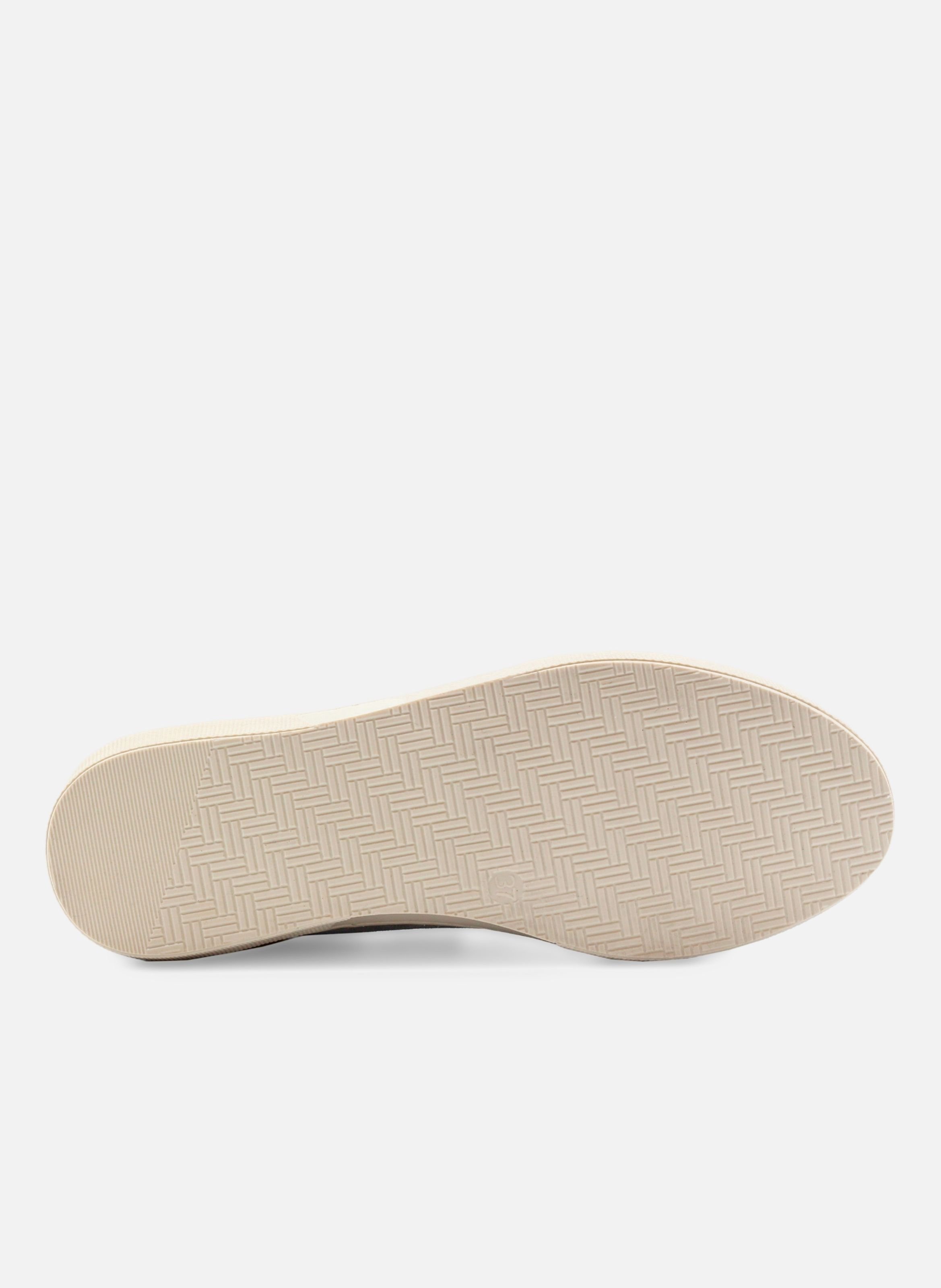 Baskets à scratch cuir bi-matière JULES & JENN Marron