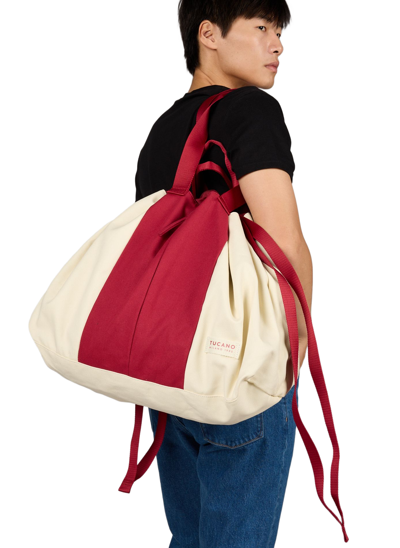 Bcash Beach weekend bag in blended cotton TUCANO Red