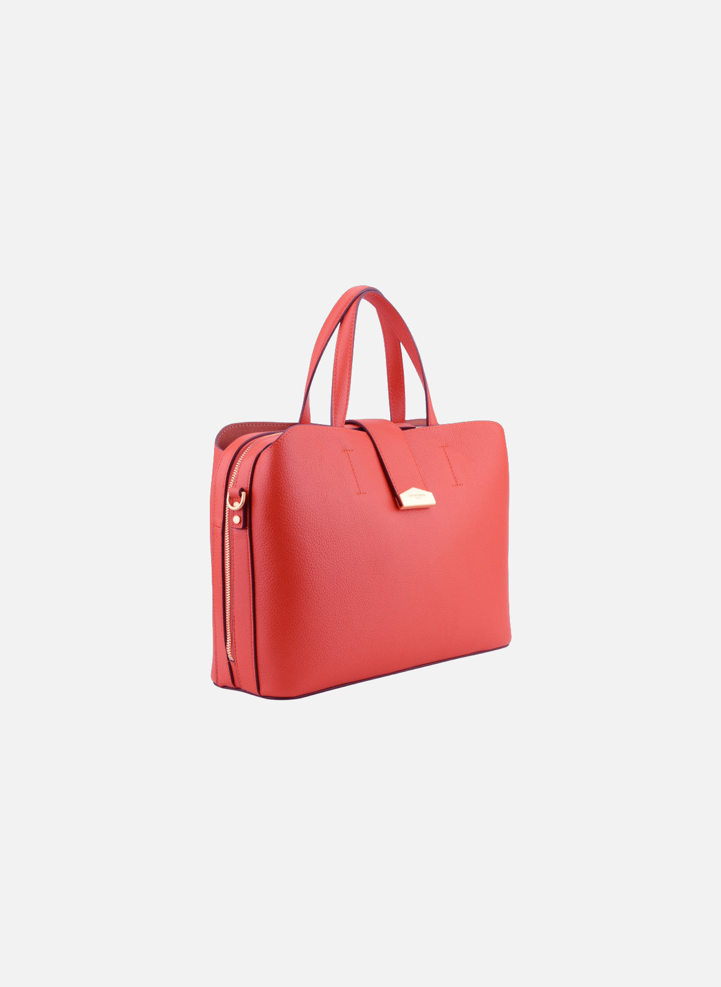 Cavalcade | sac à main mm en cuir de vachette POURCHET Rouge