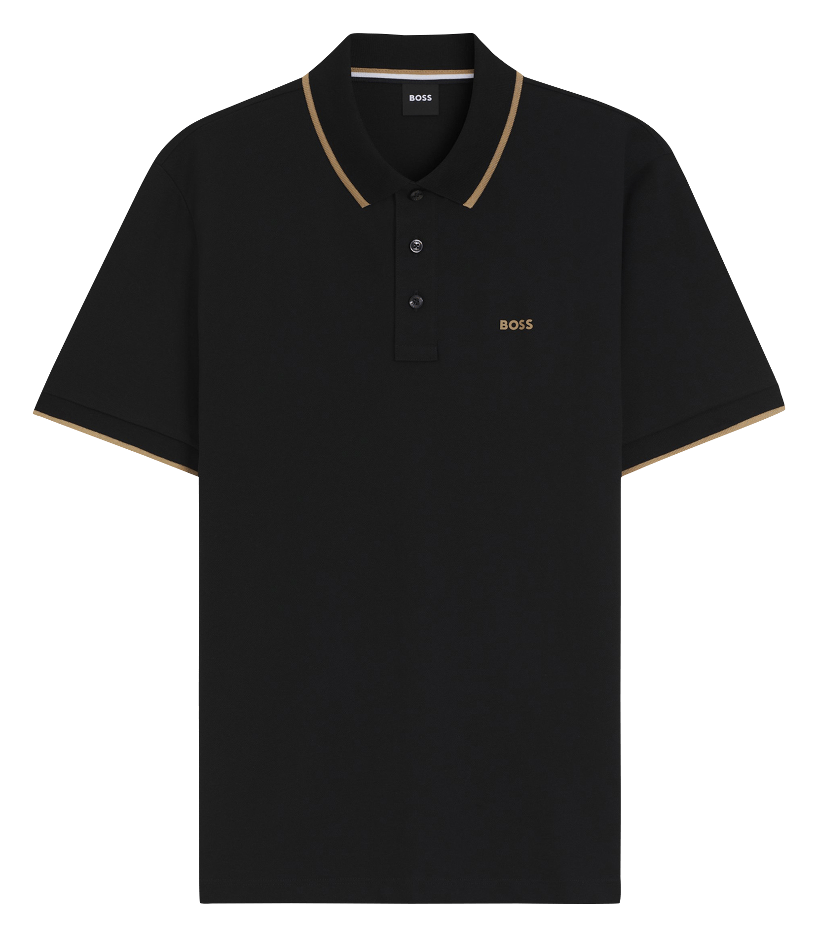 Polo en coton BOSS Noir