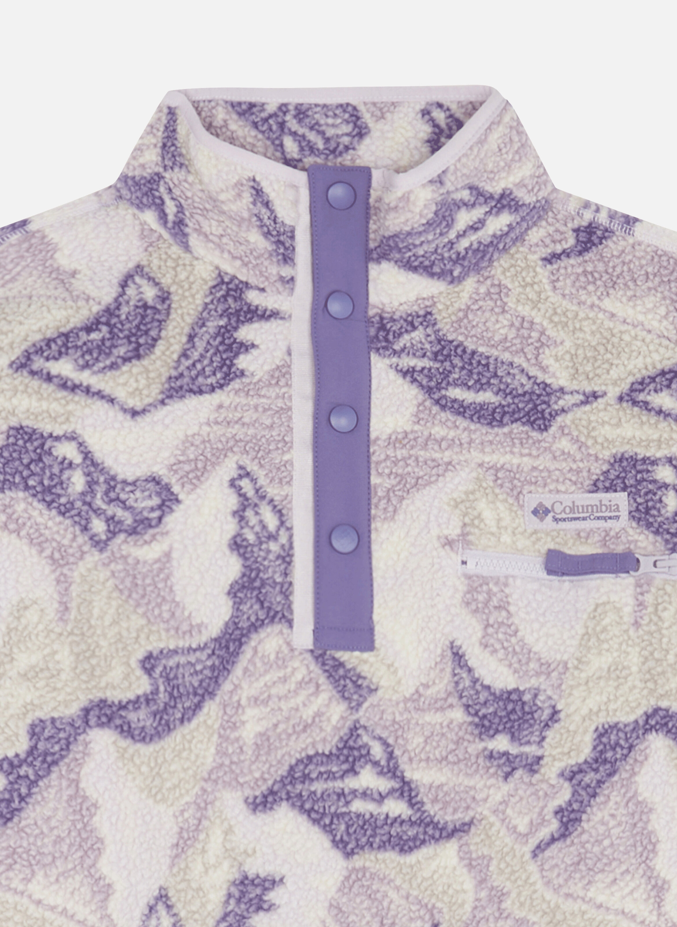Polaire helvetia ii printed cropped half snap COLUMBIA Violet