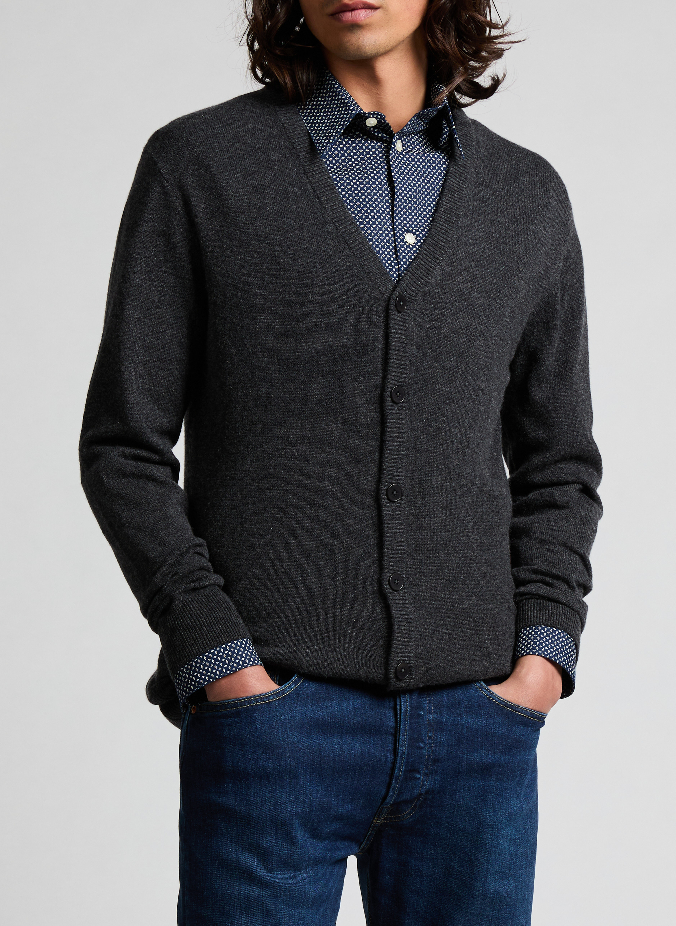 Cardigan en cachemire AU PRINTEMPS PARIS Gris