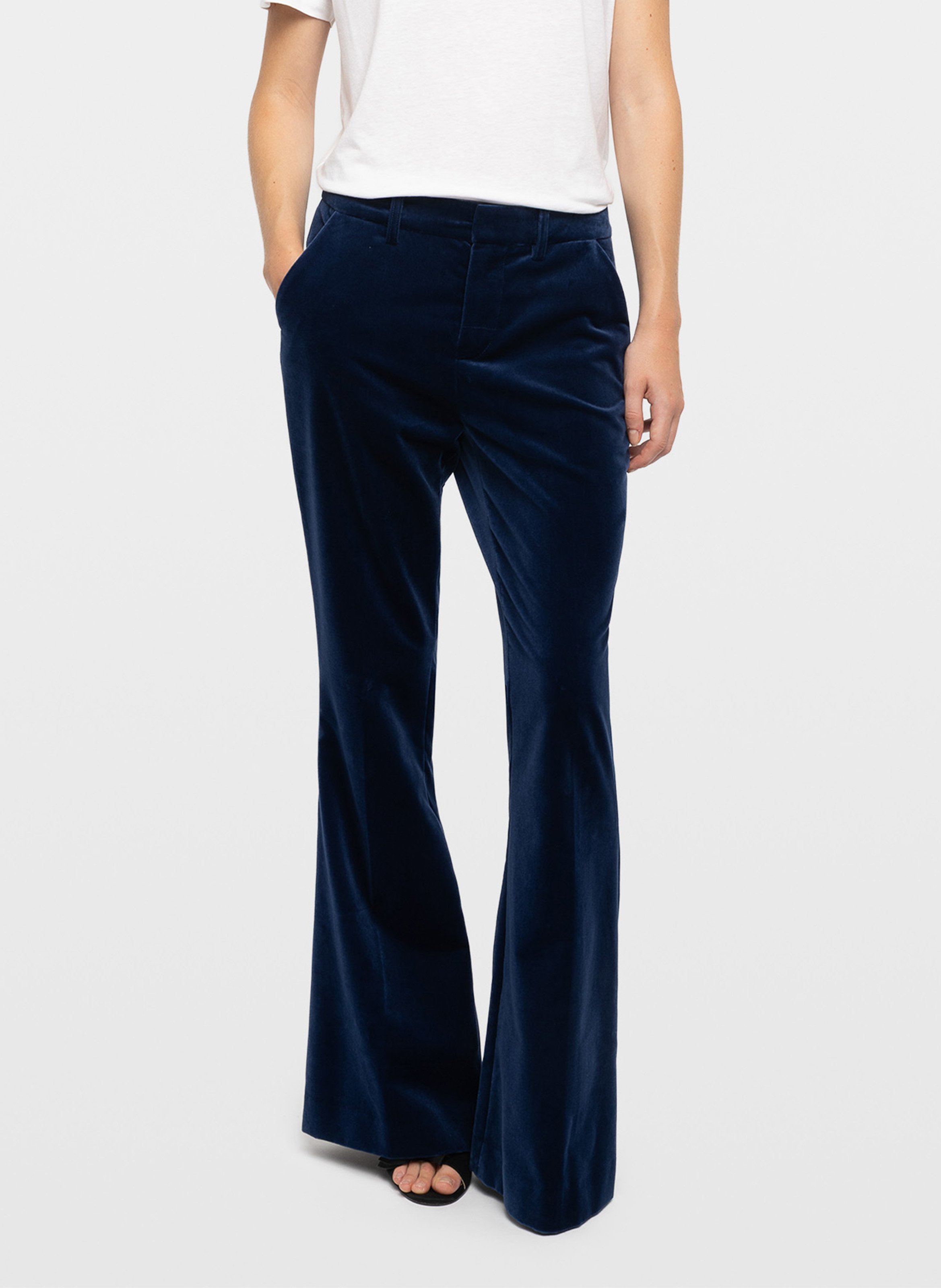 Pantalon boot-cut en coton prevy ZADIG&VOLTAIRE Bleu