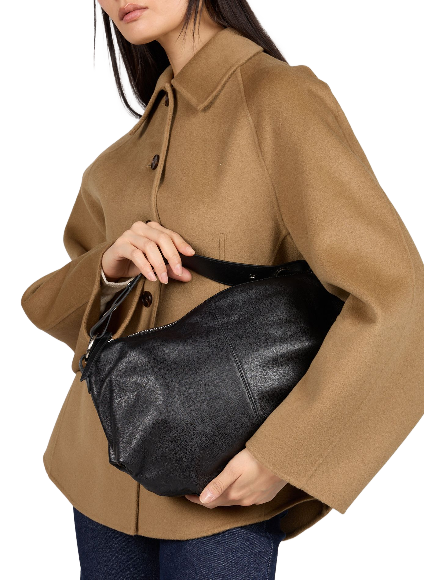 Sac bandoulière Hera en cuir NAT & NIN Noir
