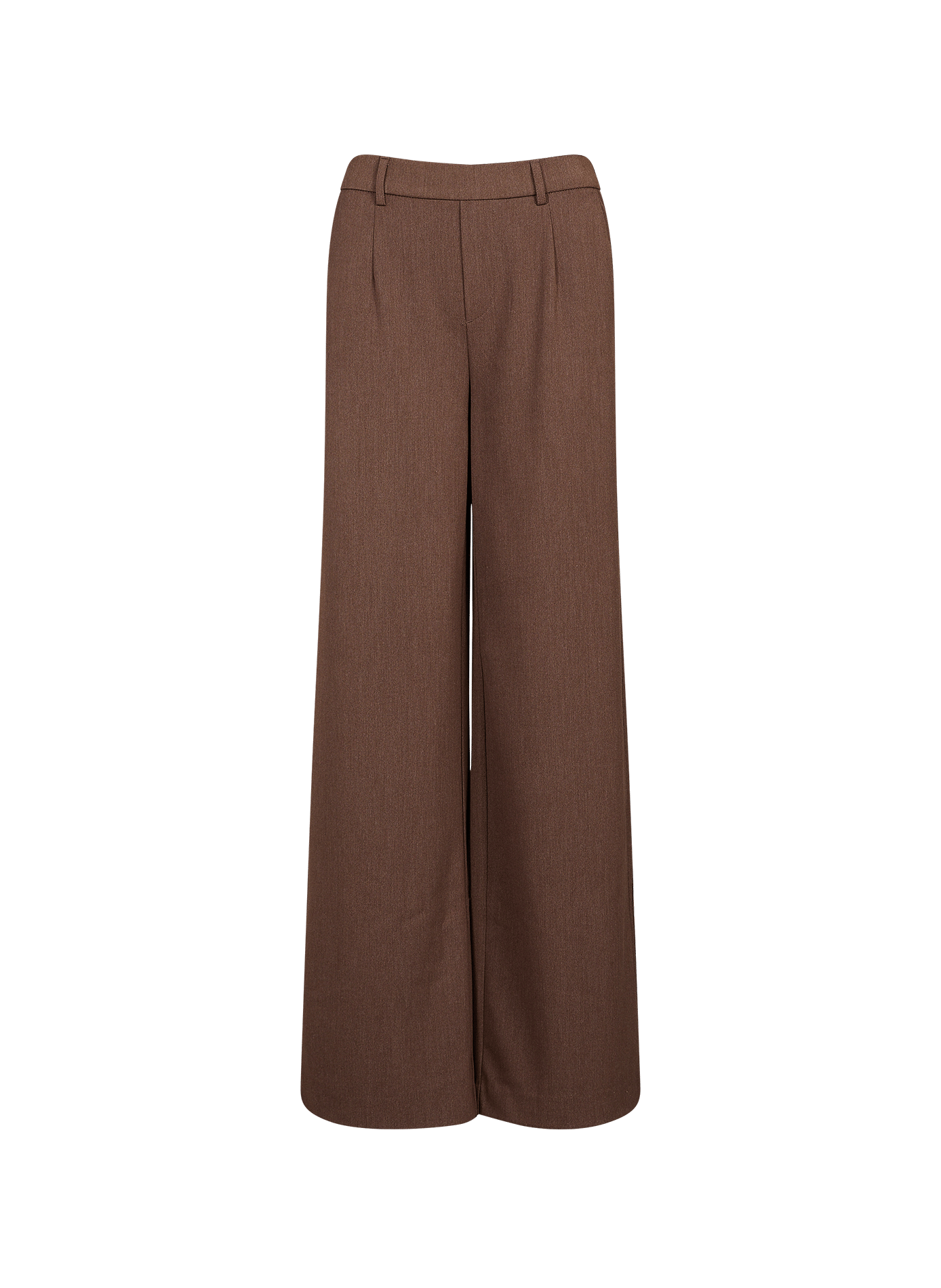 Pantalon large OBJLISA à taille élastiquée OBJECT Marron