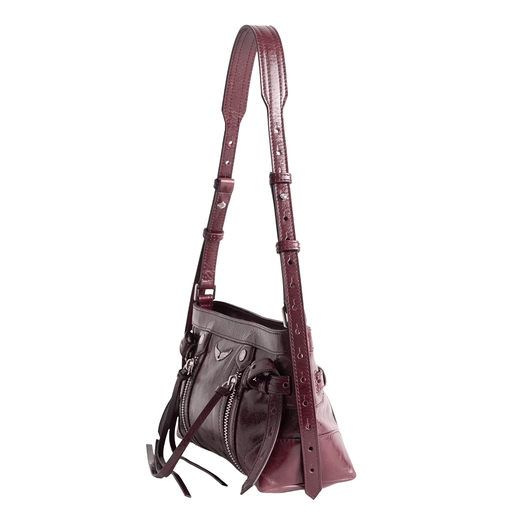 Schoudertas van baby madison leer ZADIG&VOLTAIRE Paars