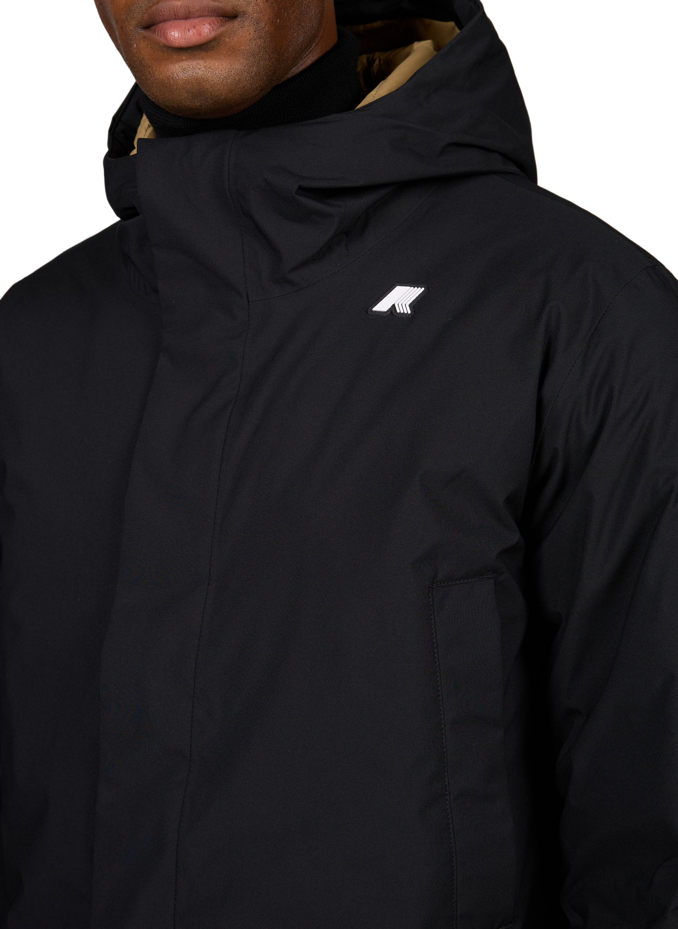 Straight hooded parka K-WAY Black