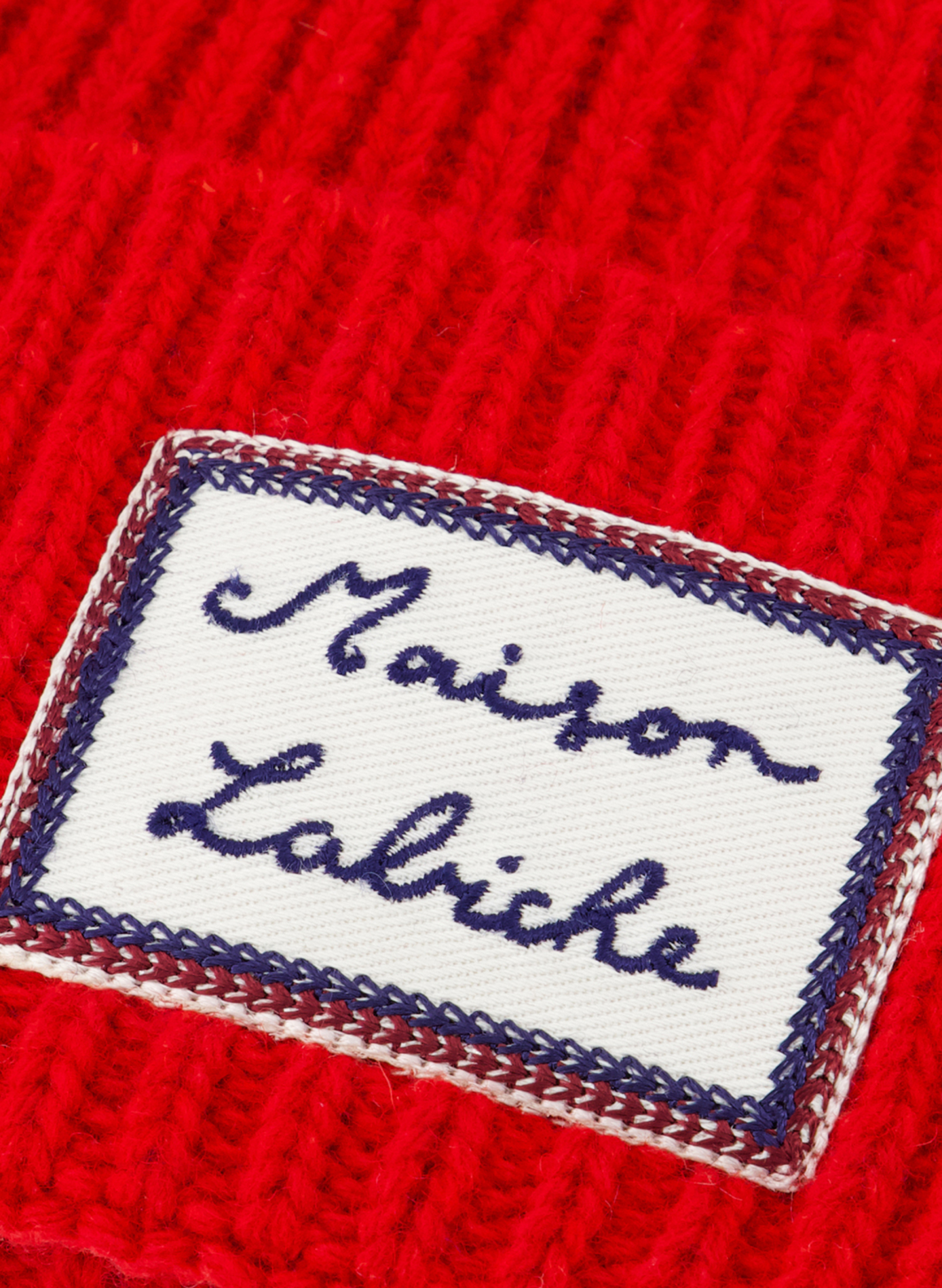 Gestreepte muts Hutinel van gemengde wol MAISON LABICHE Rood
