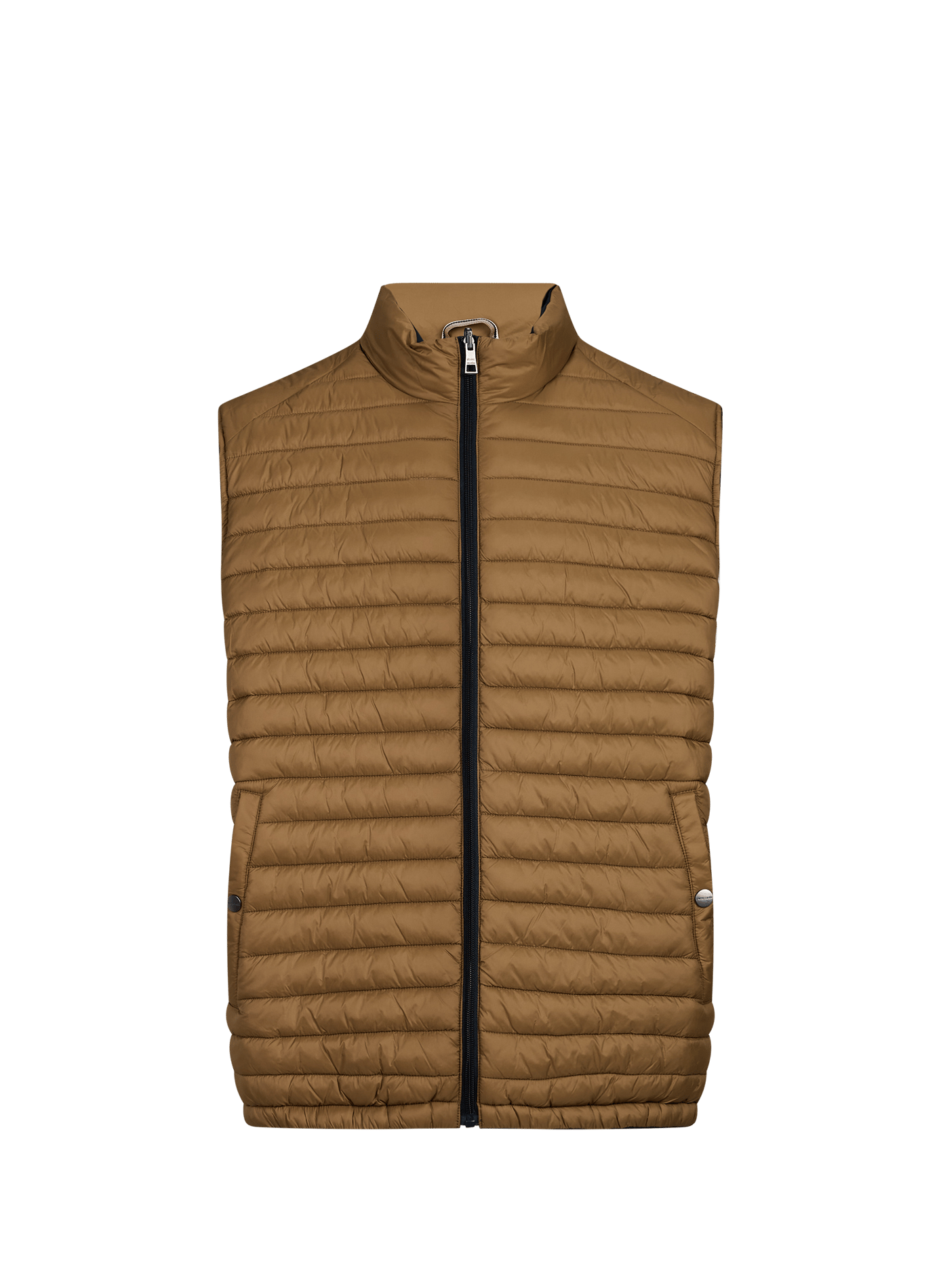 Effen mouwloos vest. PIERRE CARDIN Zwart