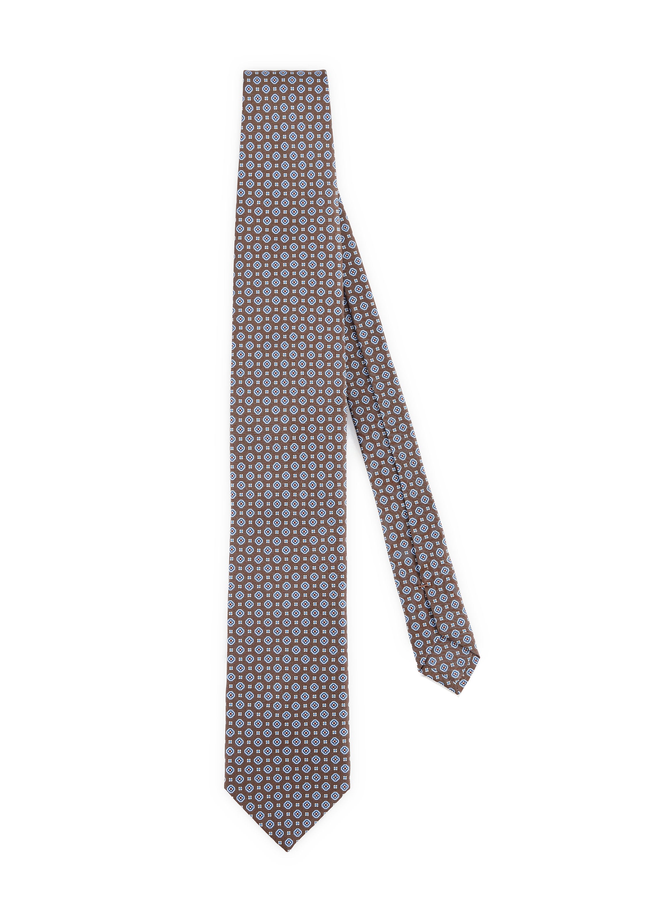 Seidenschlips mit Druck ETON Braun