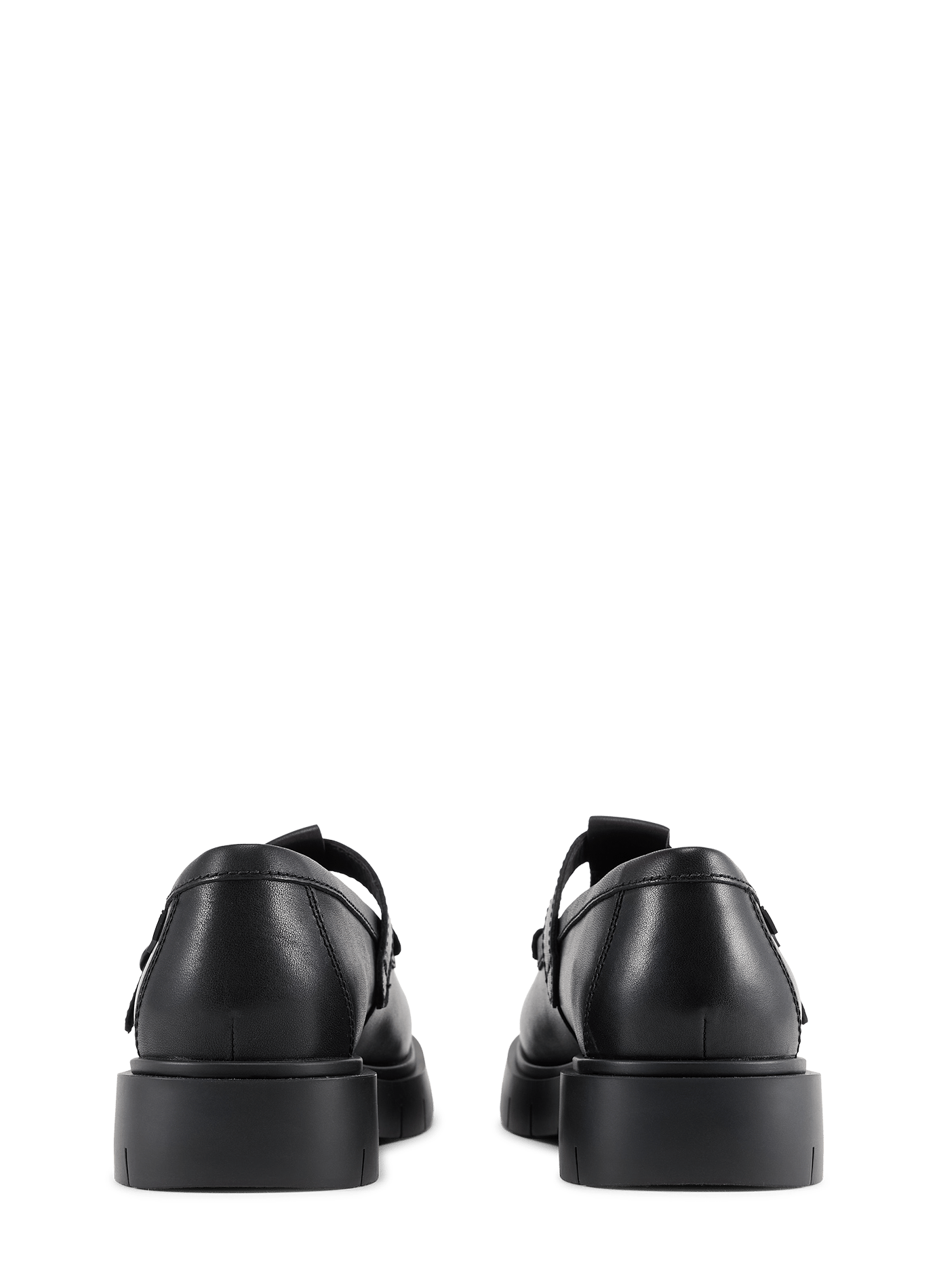 Round-toe leather loafers CAMPER Black