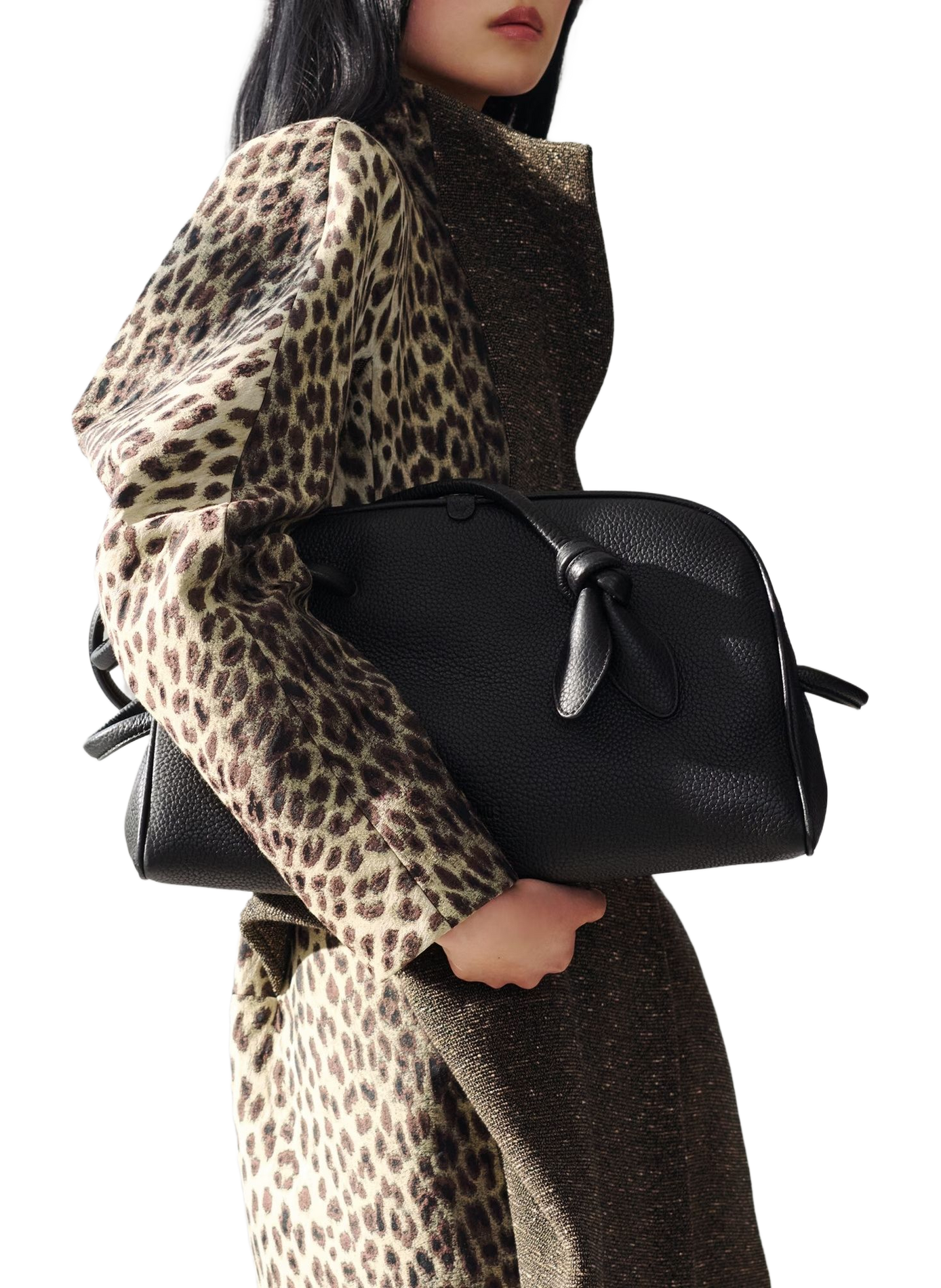 Le sac bowling Turismo en cuir de veau JACQUEMUS Black