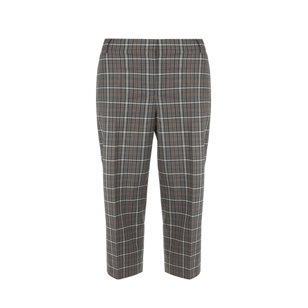 Tibi Check Tailored Trousers In Grey