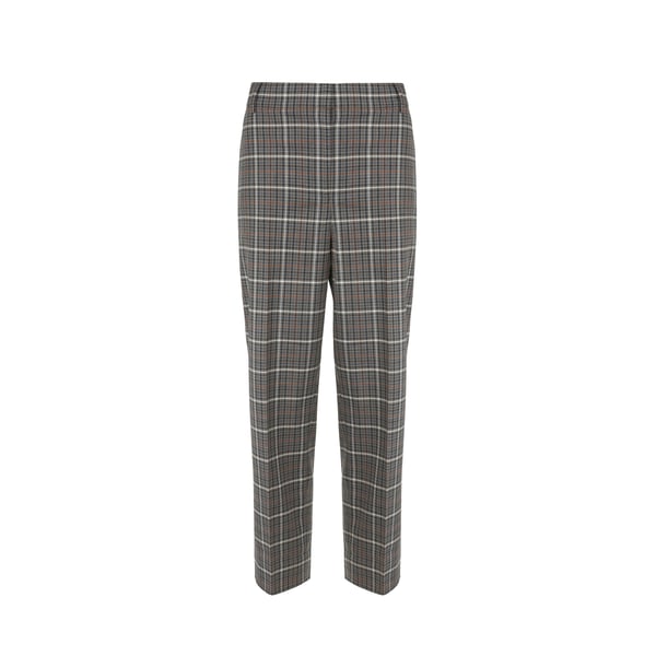 Pantalon à carreaux en laine mélangée